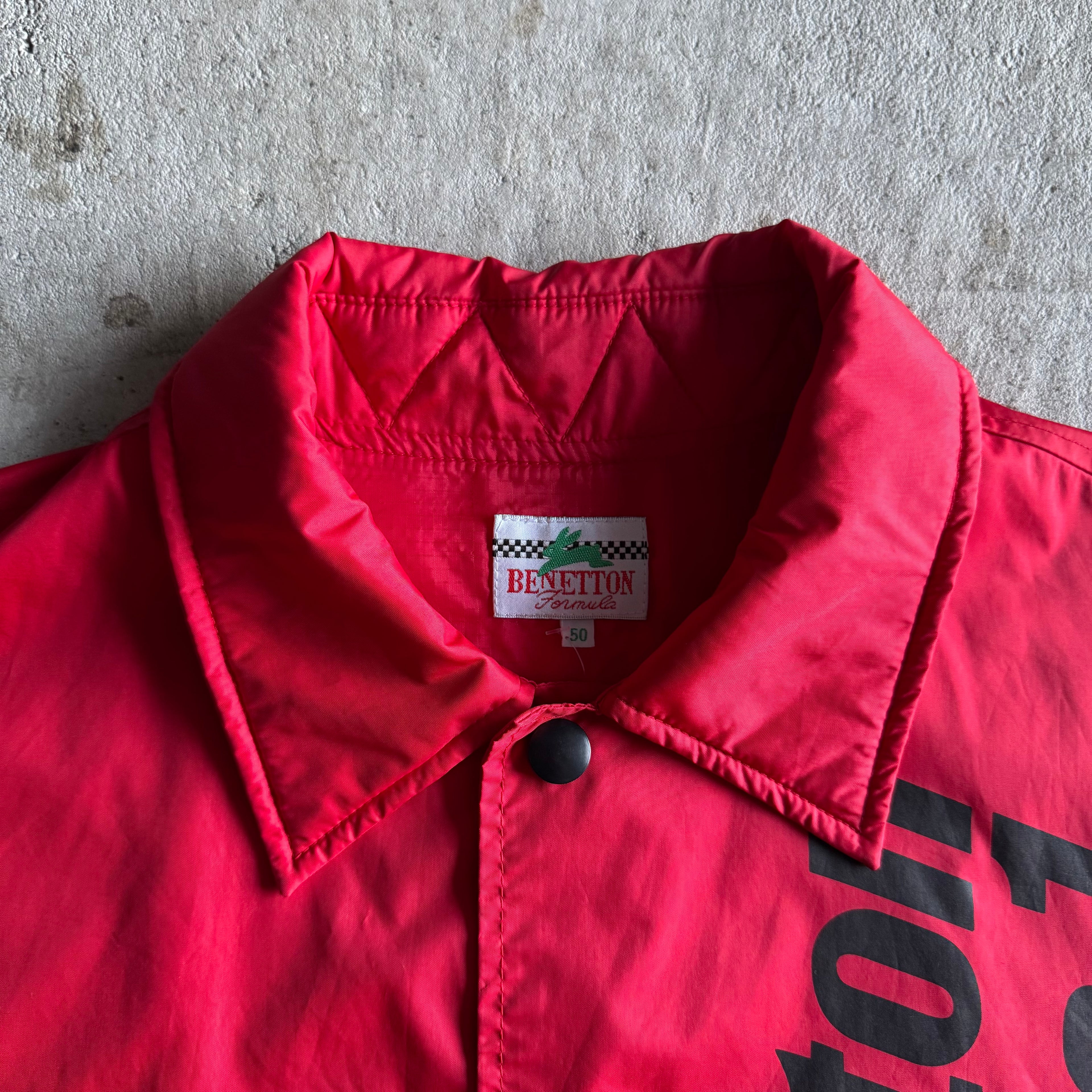Vintage 90s Benetton Formula 1 F1 Racing Team Coat Jacket Size XL
