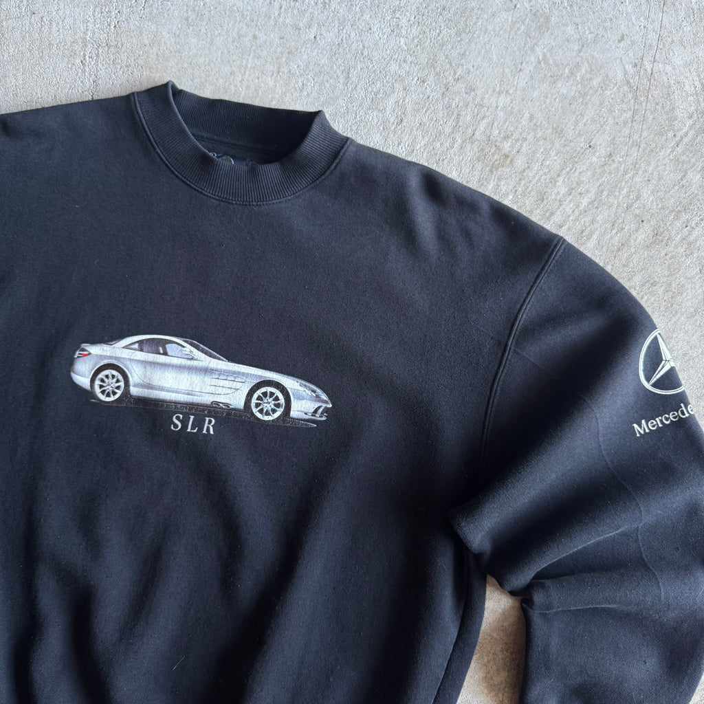 Vintage 2000s Mercedes-Benz SLR McLaren Bilskadesenter Pullover Sweater Size Large