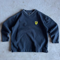 90s Ferrari Scuderia Black Pullover Sweater (L)