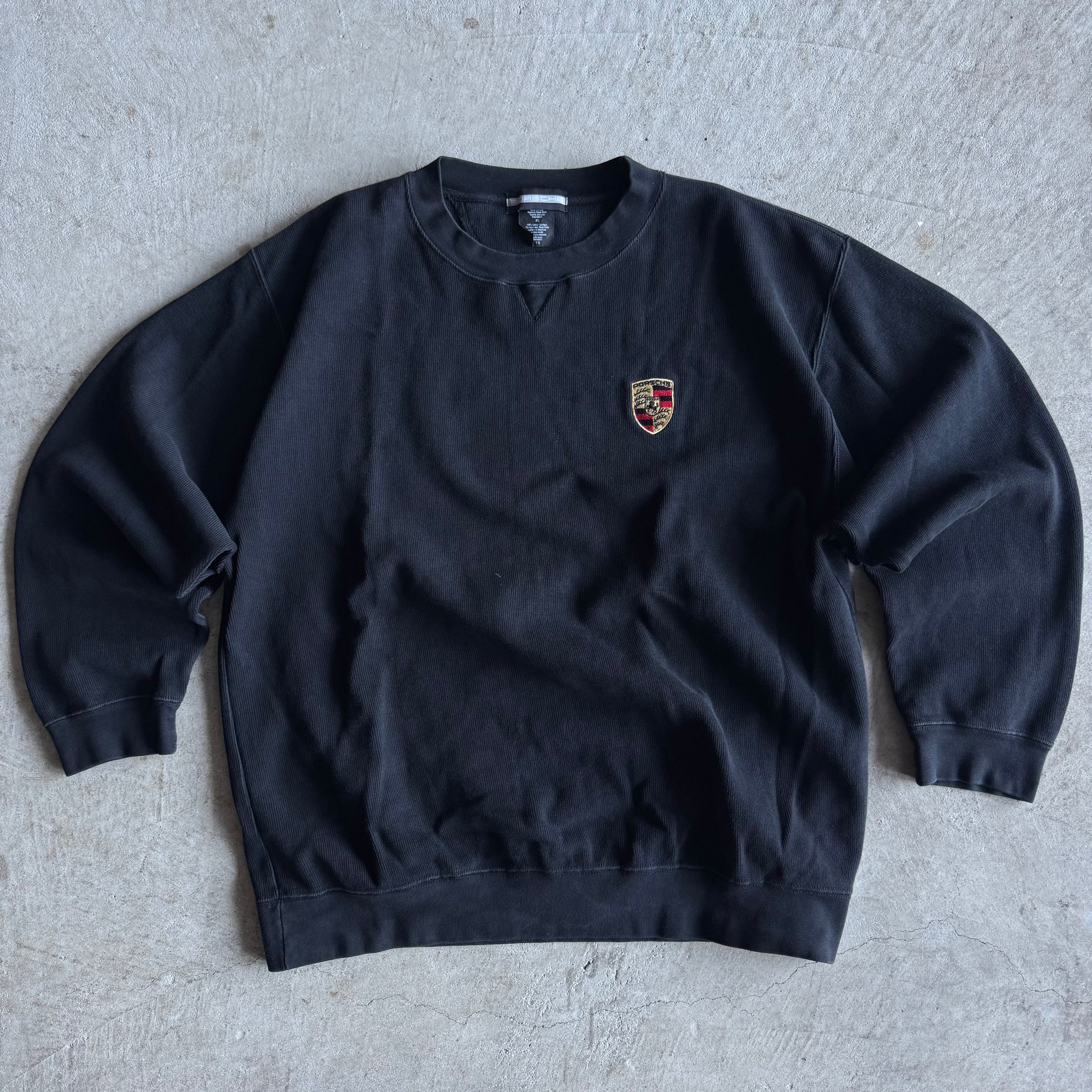90s Porsche Black Hockheim Pullover Sweater