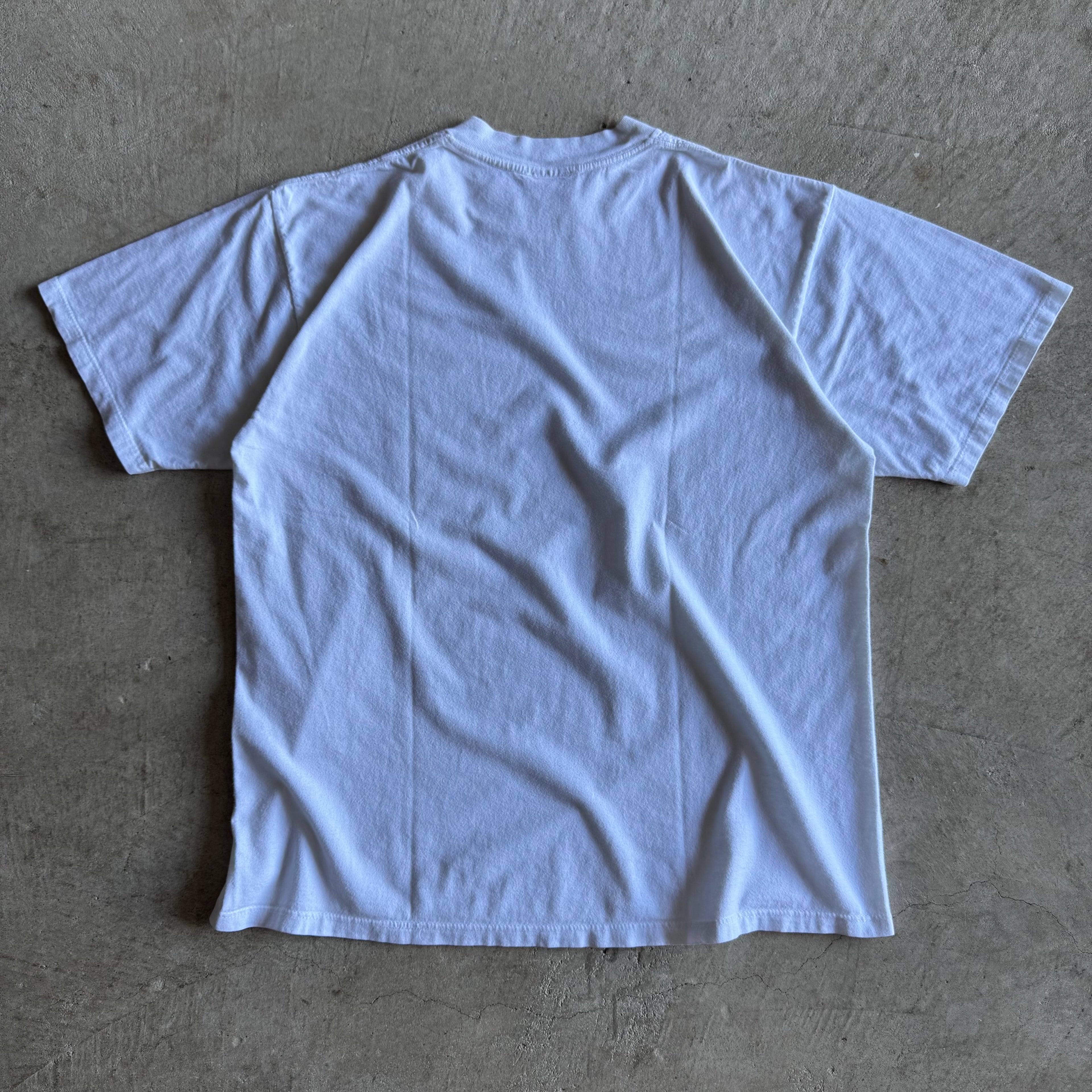 Vintage 90s Powered by BMW McLaren F1 Fina White T Shirt Size Large