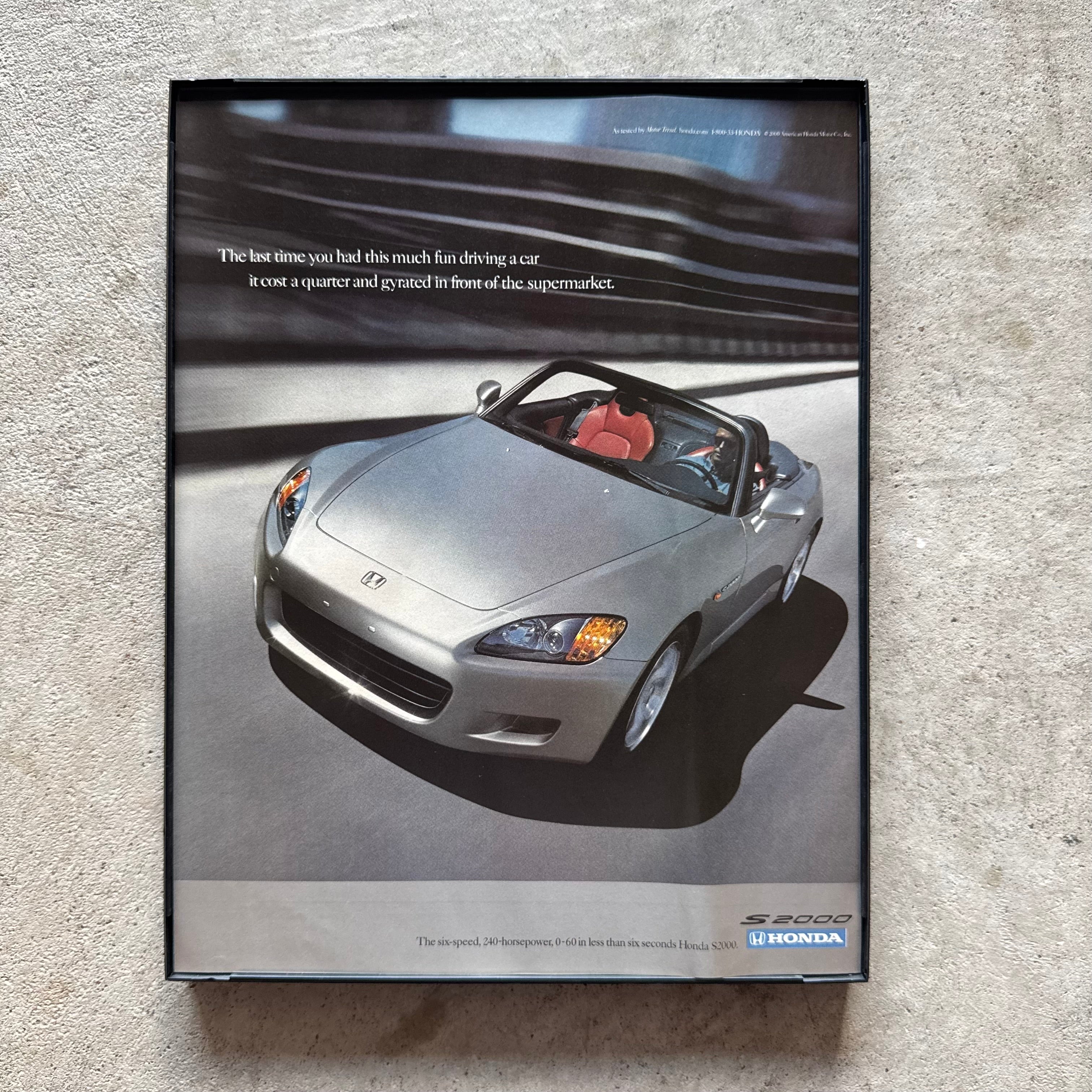 2000s Honda S200 Framed Advertisement
