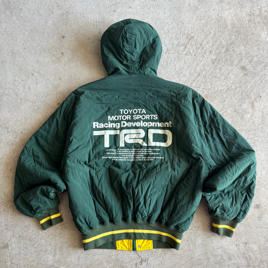 90s Toyota TRD Racing Green Hooded Jacket (L)