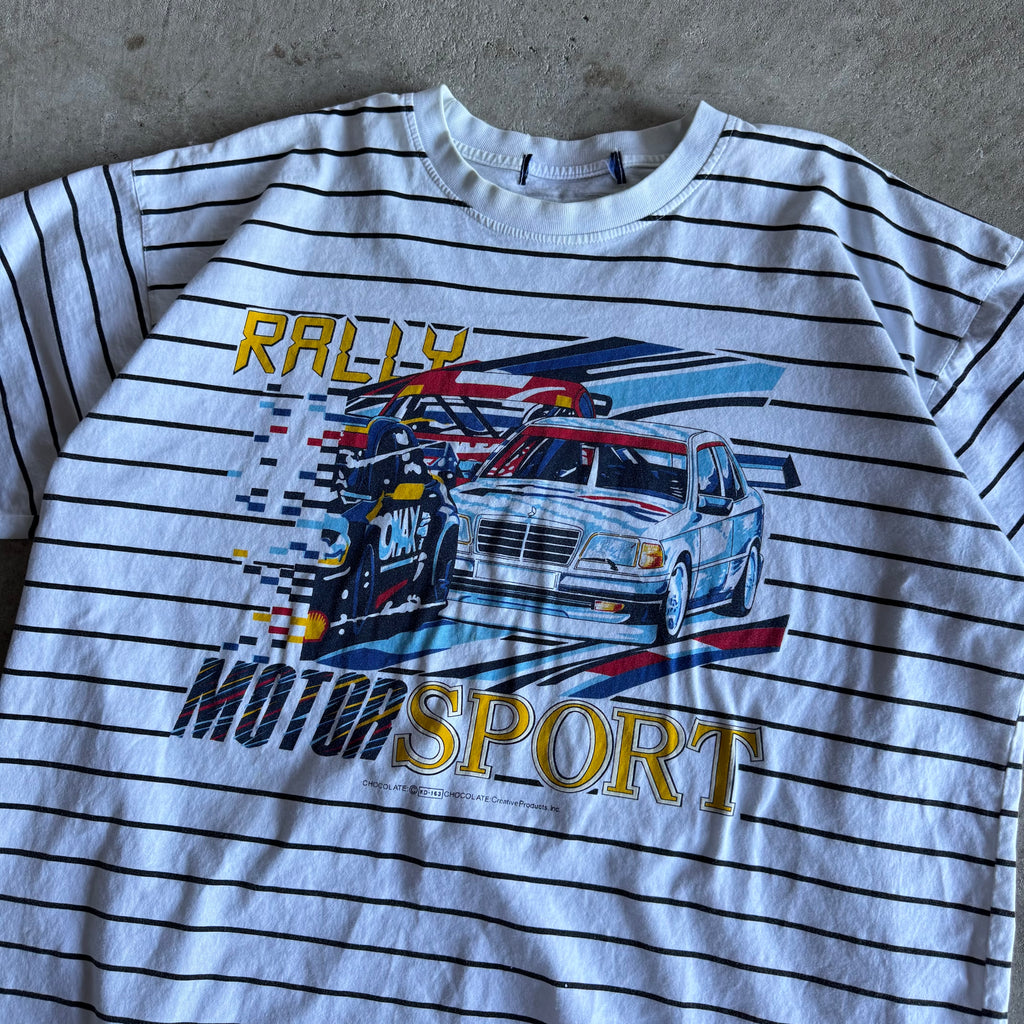 90s Rally Motorsport Mercedes 190E DTM White T Shirt (XL)