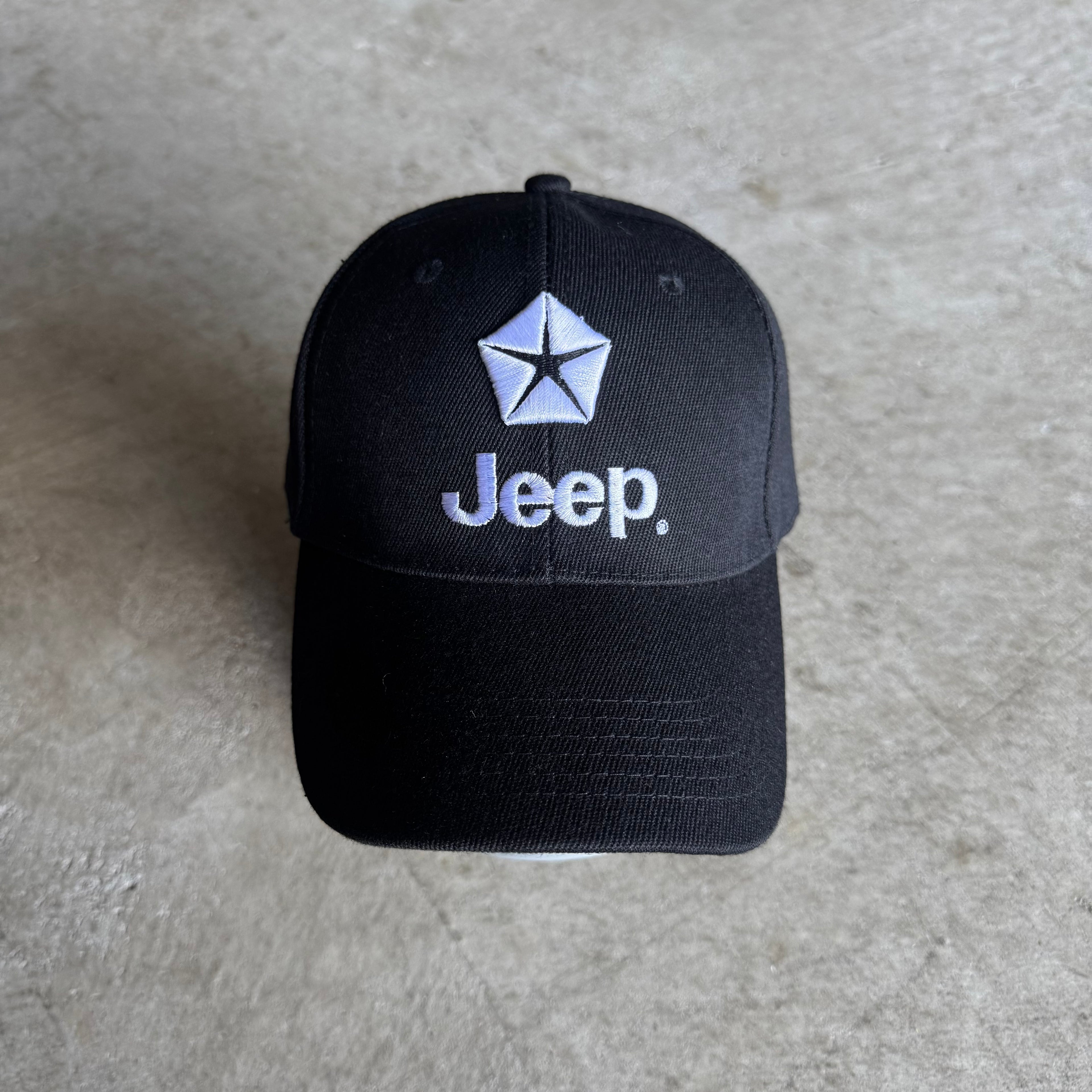 90s Jeep Embroidered Black Cap Hat