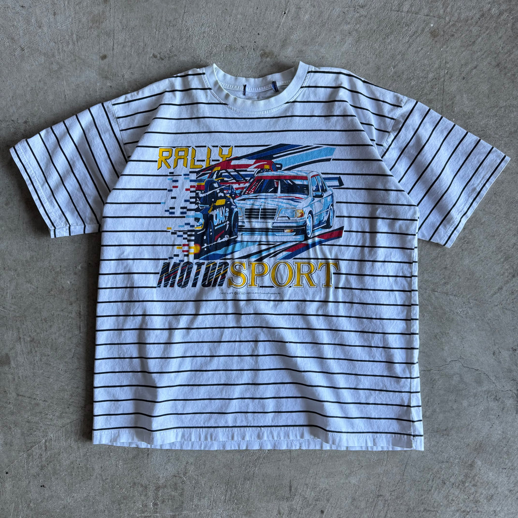 90s Rally Motorsport Mercedes 190E DTM White T Shirt (XL)