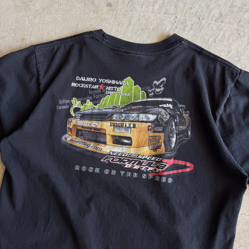 2006 Formula Drift Daijiro Yoshihara Rockstar Nitto S13 Black T Shirt (L)