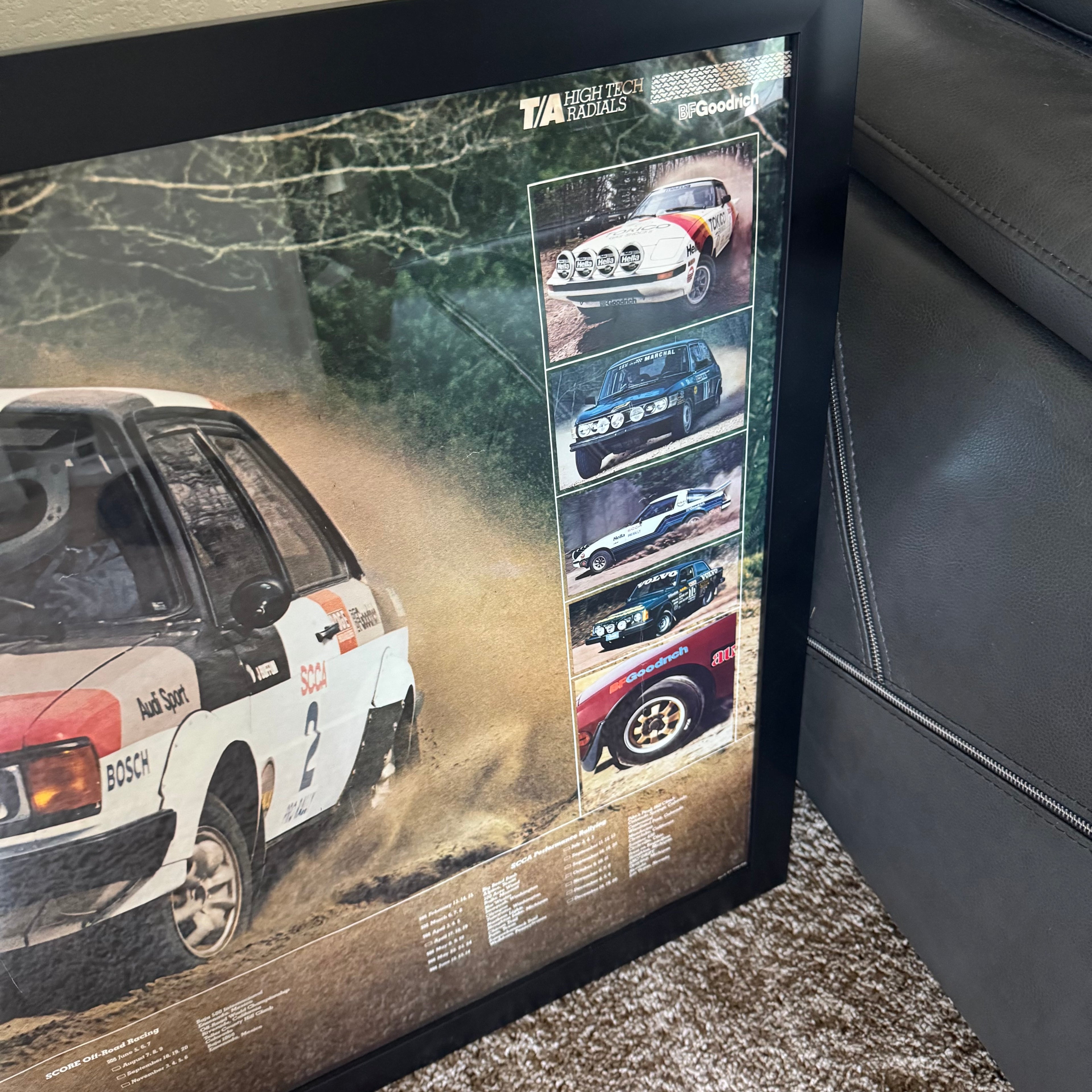 1981 BF Goodrich Tires IMSA Off-Road Rally Schedule Framed Poster