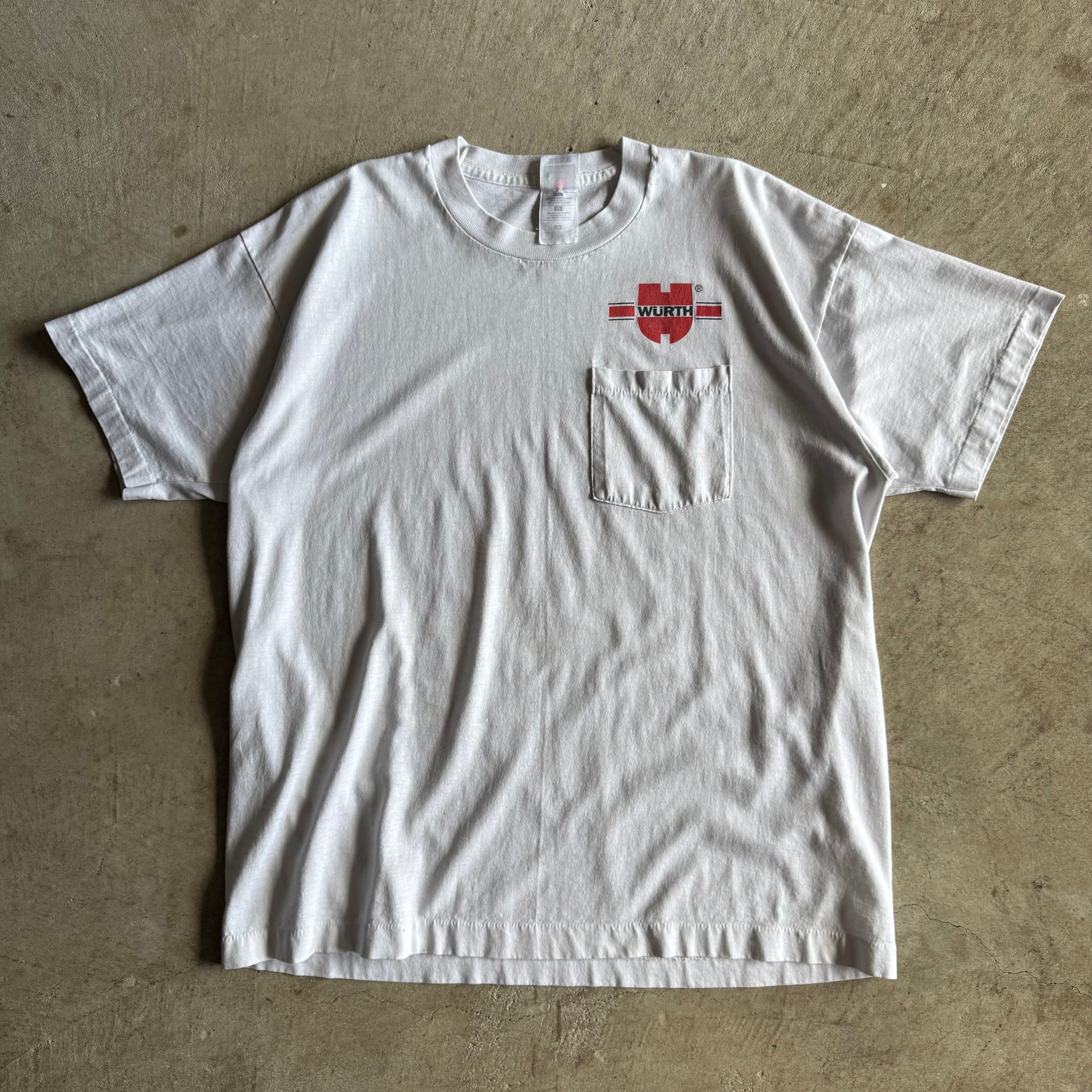 90s Porsche Team Wurth 993 Carrera White T Shirt (XL)