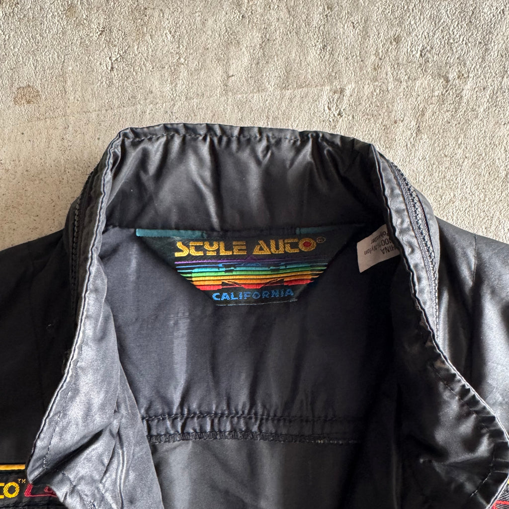 80s Porsche Style Auto Black Yellow Jacket (S)