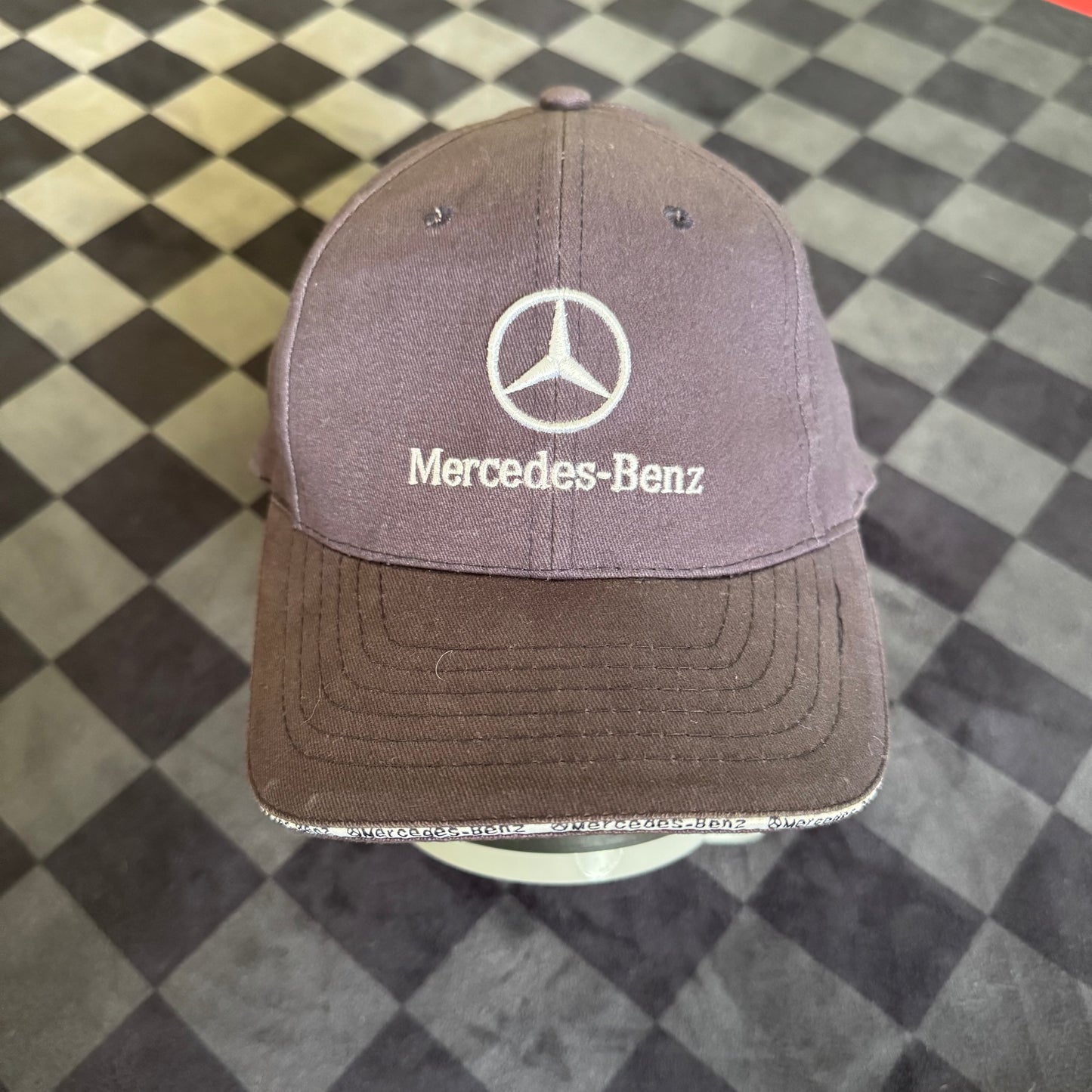 Vintage Mercedes Benz Navy Strapback Hat Cap