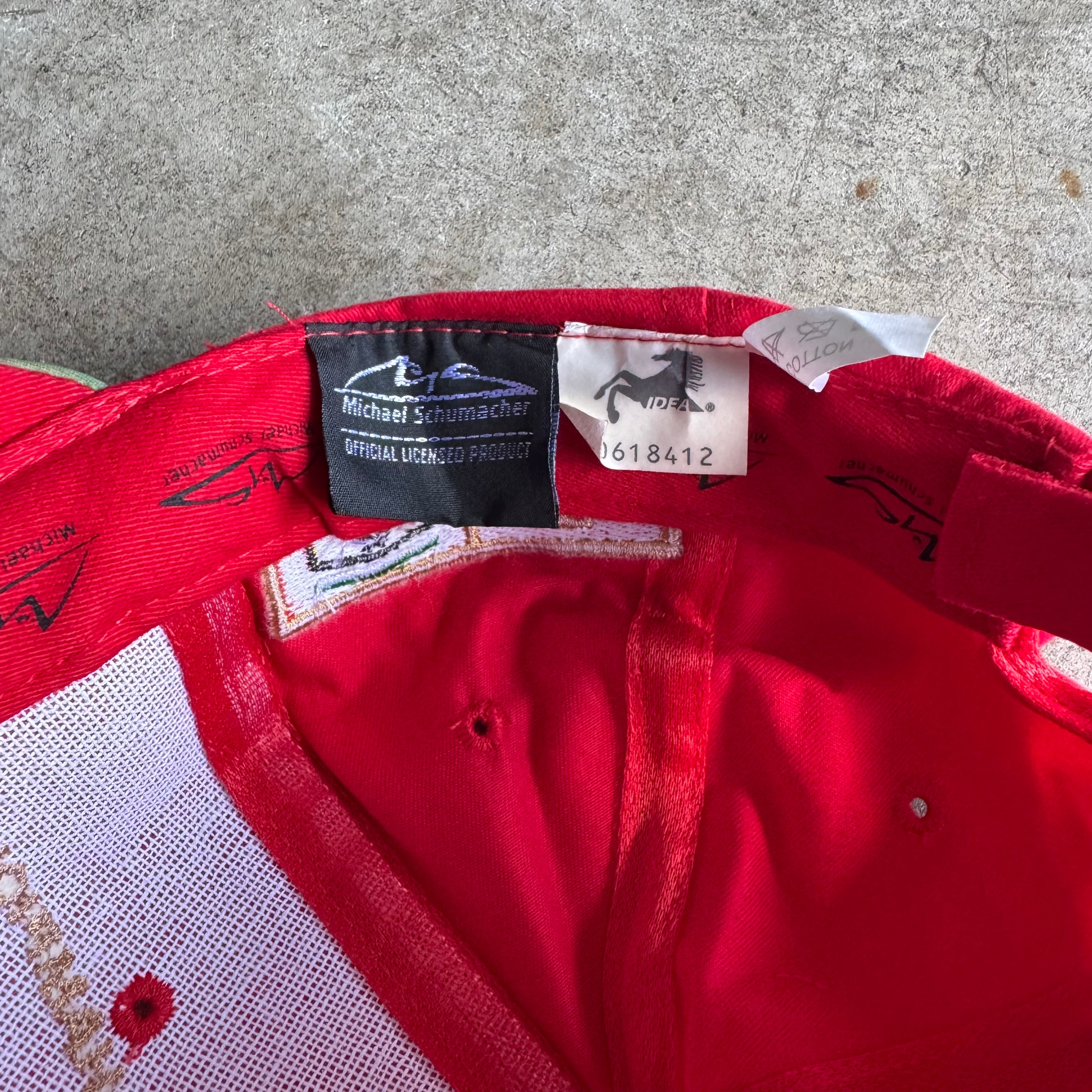 2002 Michael Schumacher 5 Time World Champion Red Cap Hat