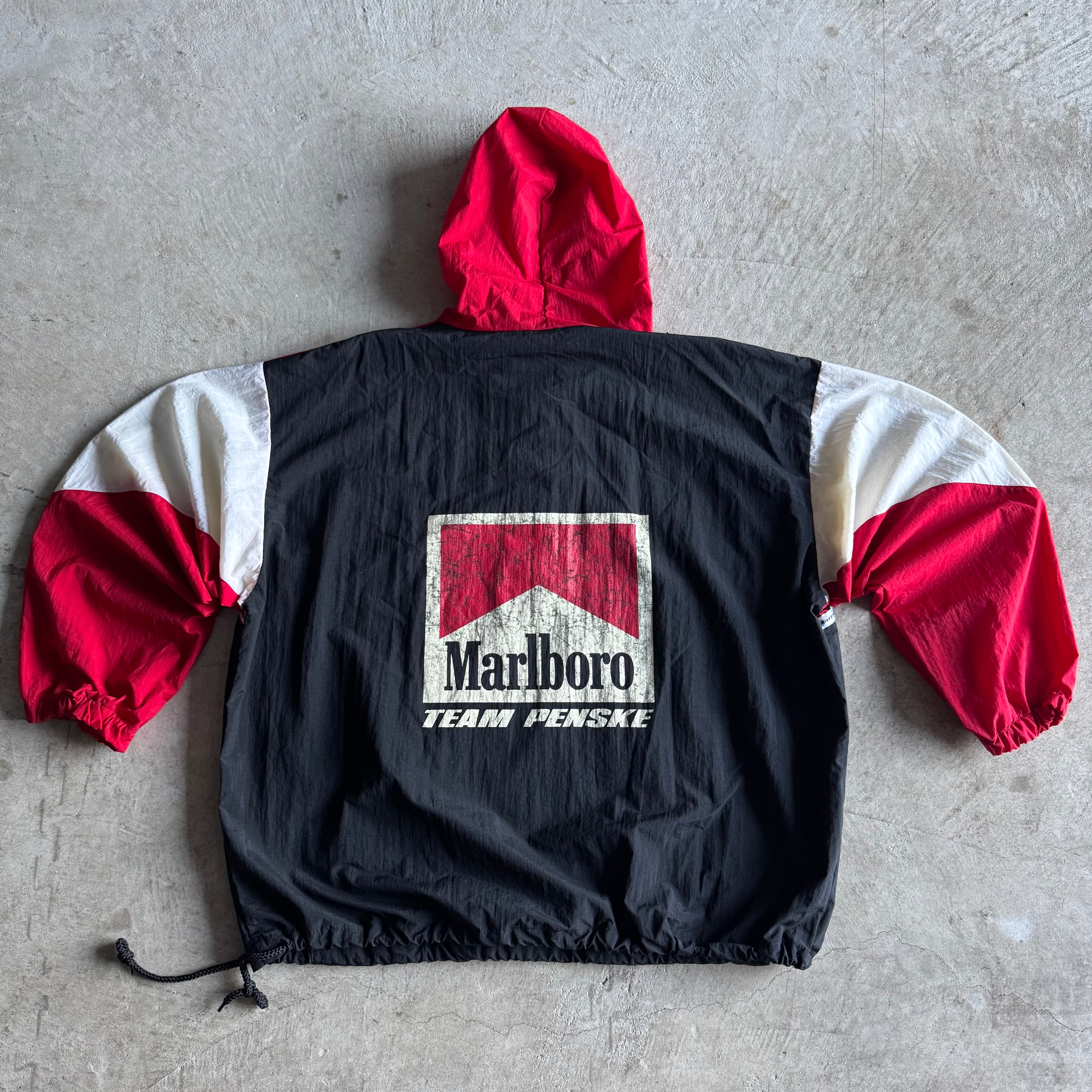 Vintage 90s Marlboro Team Penske Indy Racing Anorak Jacket Size XL