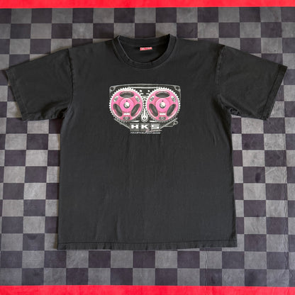 2000s HKS Evolution Adjustable Cams Black T Shirt Large