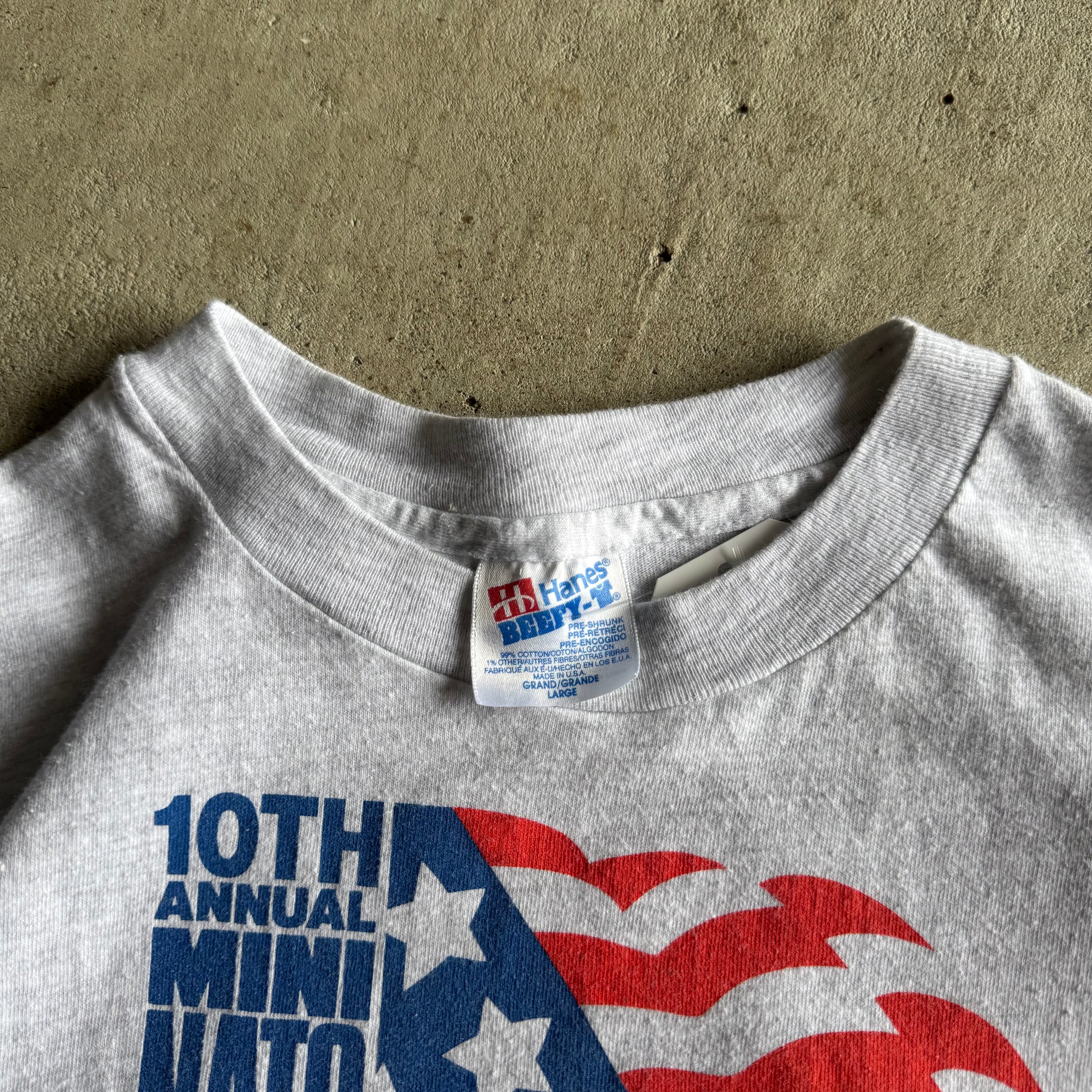 Vintage 90s 1993 Mini Nats July 4th Laguna Seca Grey T Shirt Size Large