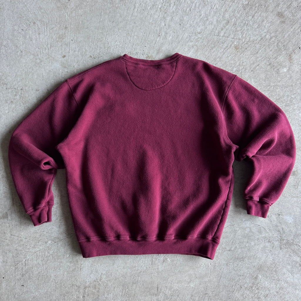 90s Mercedes Benz Burgundy Crewneck Sweater (M)