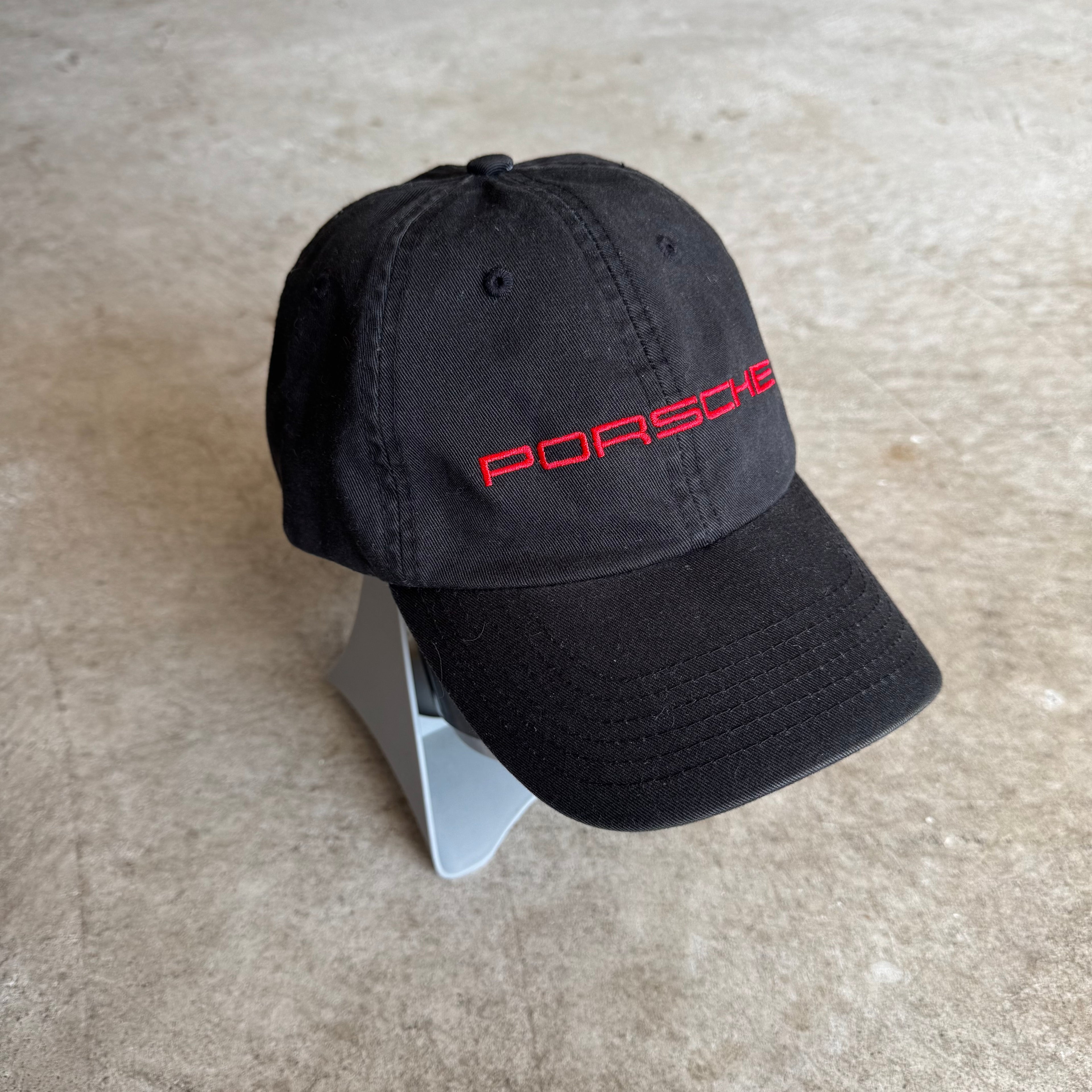 90s Porsche Selection Embroidered Black Strapback Hat
