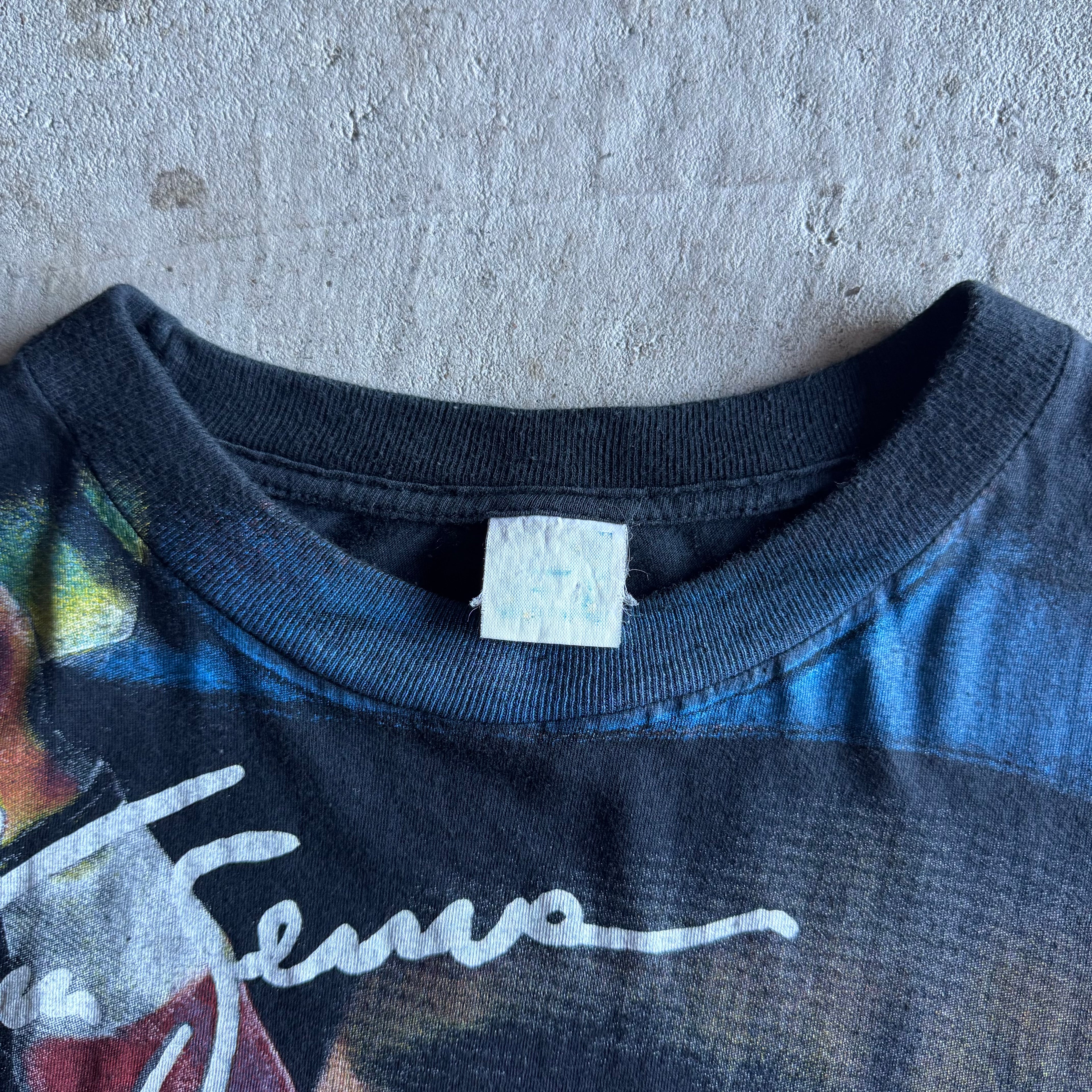 Vintage 90s Ayrton Senna F1 Chassis Tribute Black T Shirt Size XL