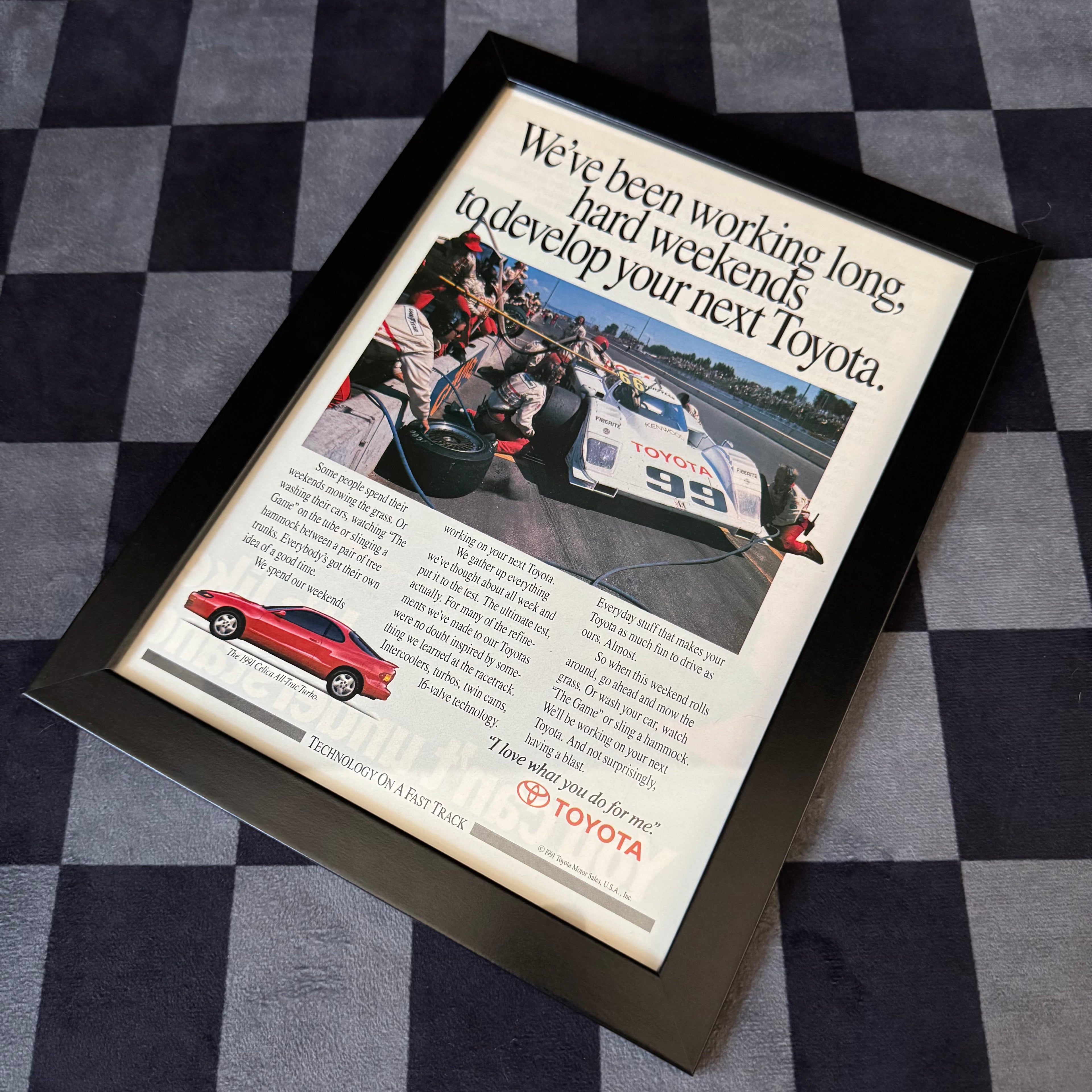 1991 Toyota Eagle HF89 Celtic All-Trac Turbo Framed Advertisement