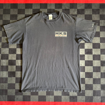 HKS Block Logo Navy T-Shirt Large