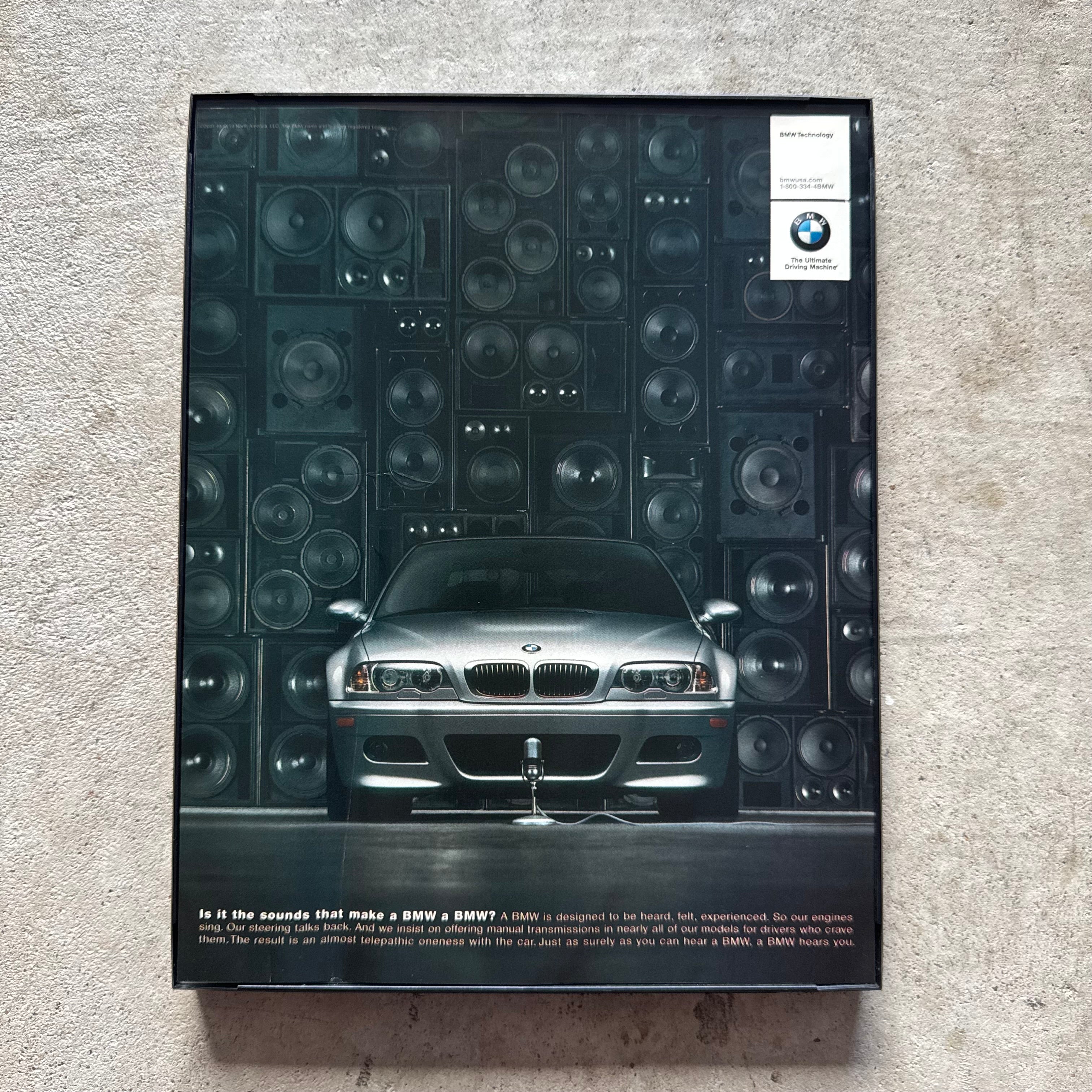 2000s BMW M3 E46 Stereo Framed Advertisement