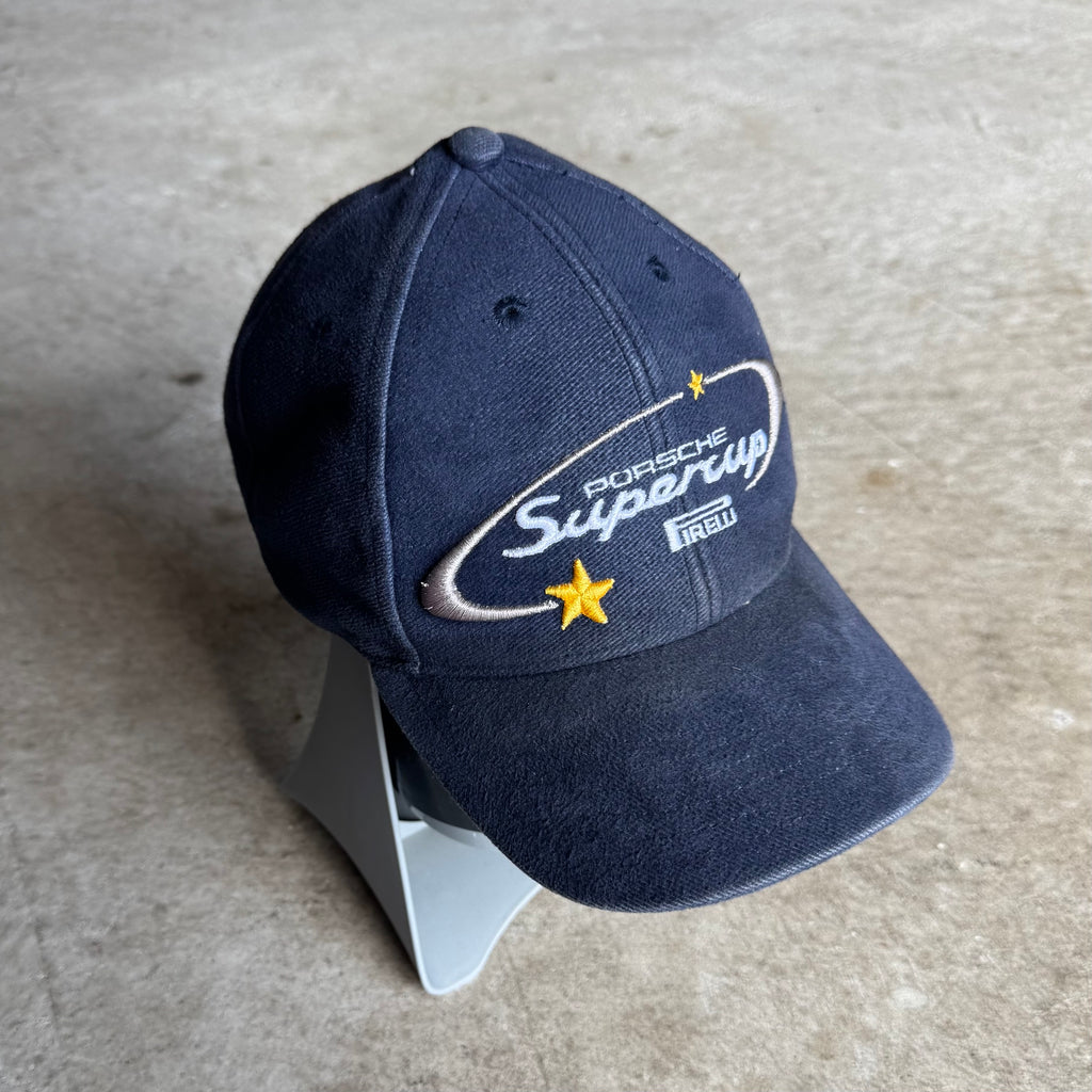 90s Porsche Selection Faded Pirelli Supercup Navy Strapback Hat
