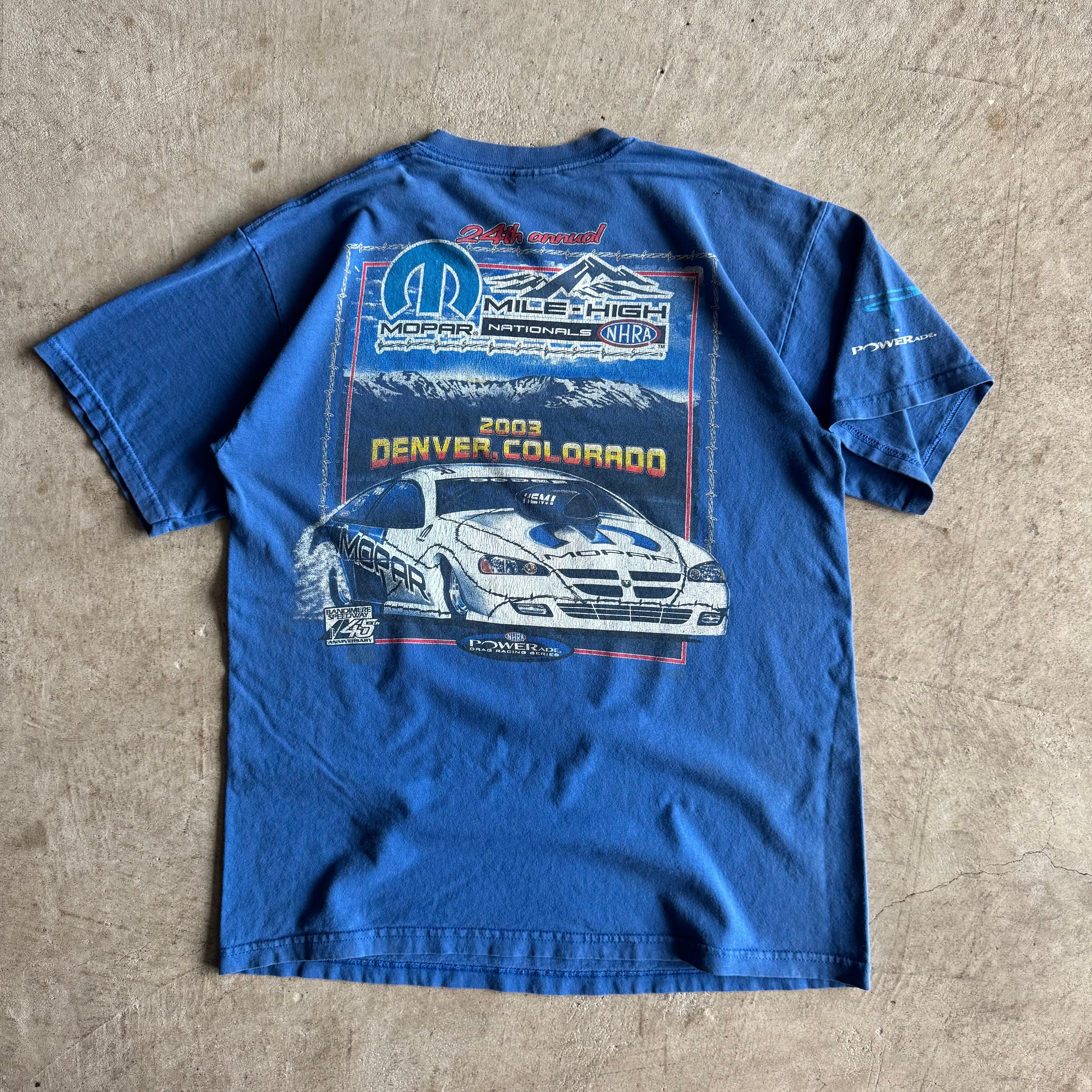 2003 Mopar Nationals Mile High Denver Blue T Shirt (M)