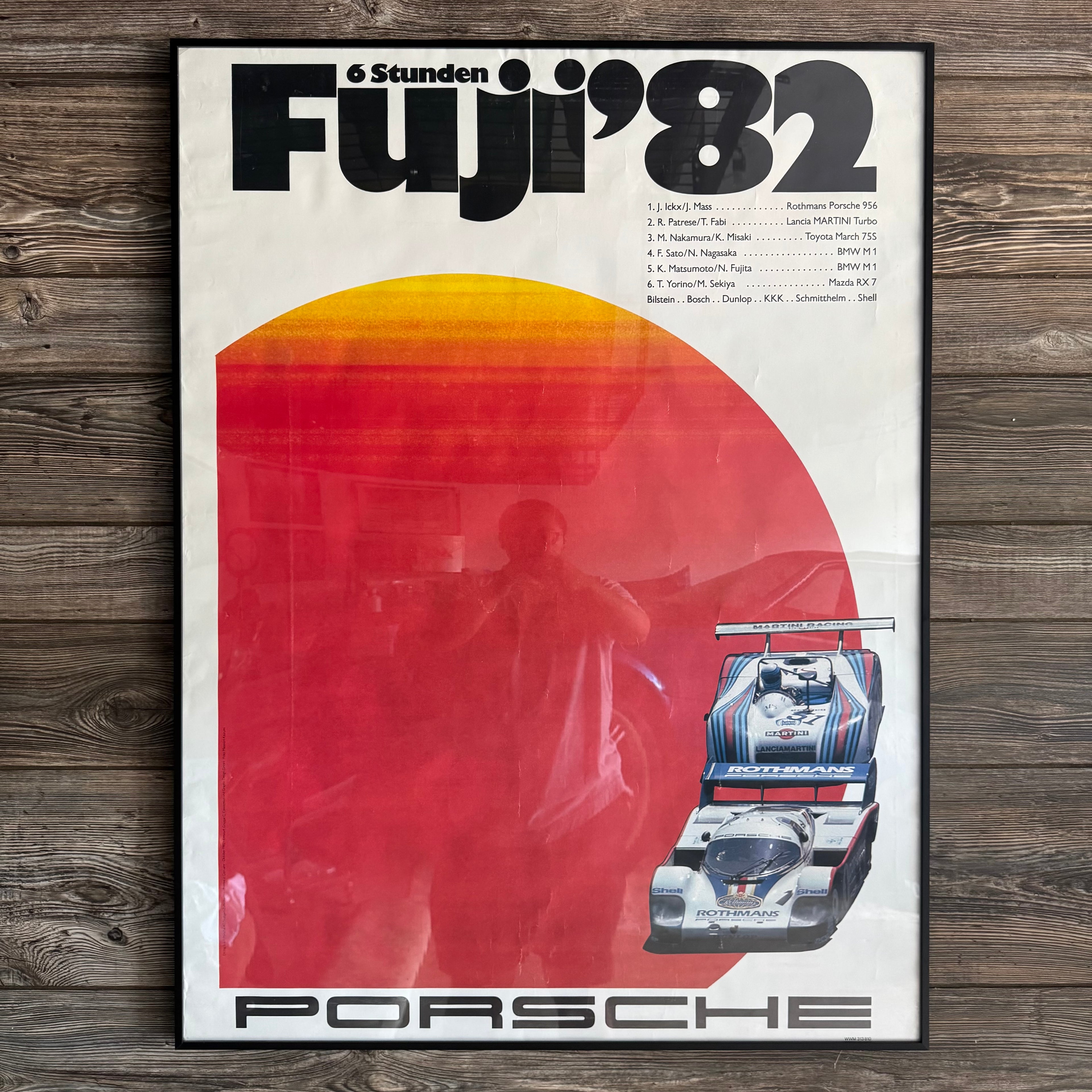 1982 Porsche 956 6 Hours of Fuji Victory Poster