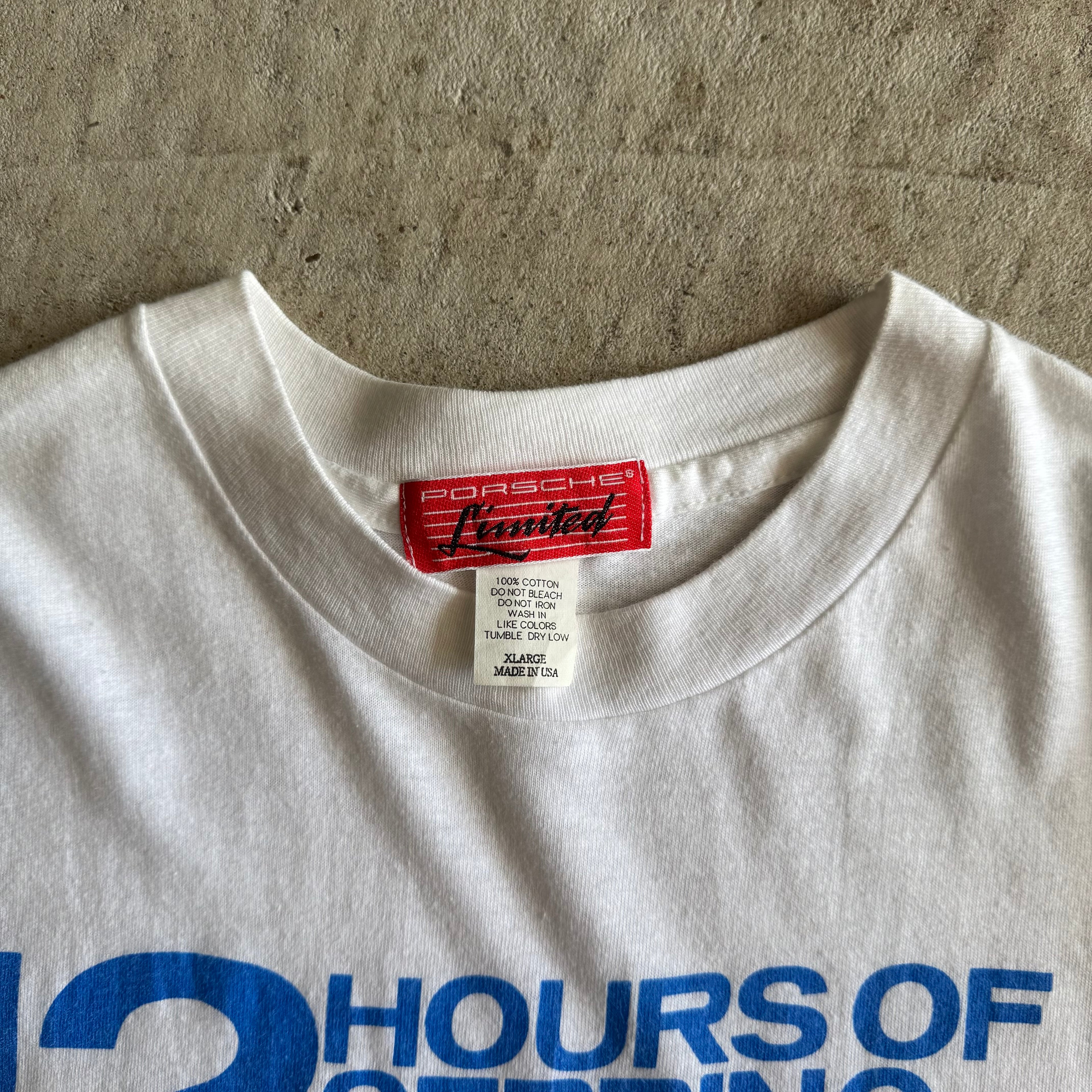 80s Porsche Limited 12 Hours of Sebring White Victory Poster T Shirt (XL)