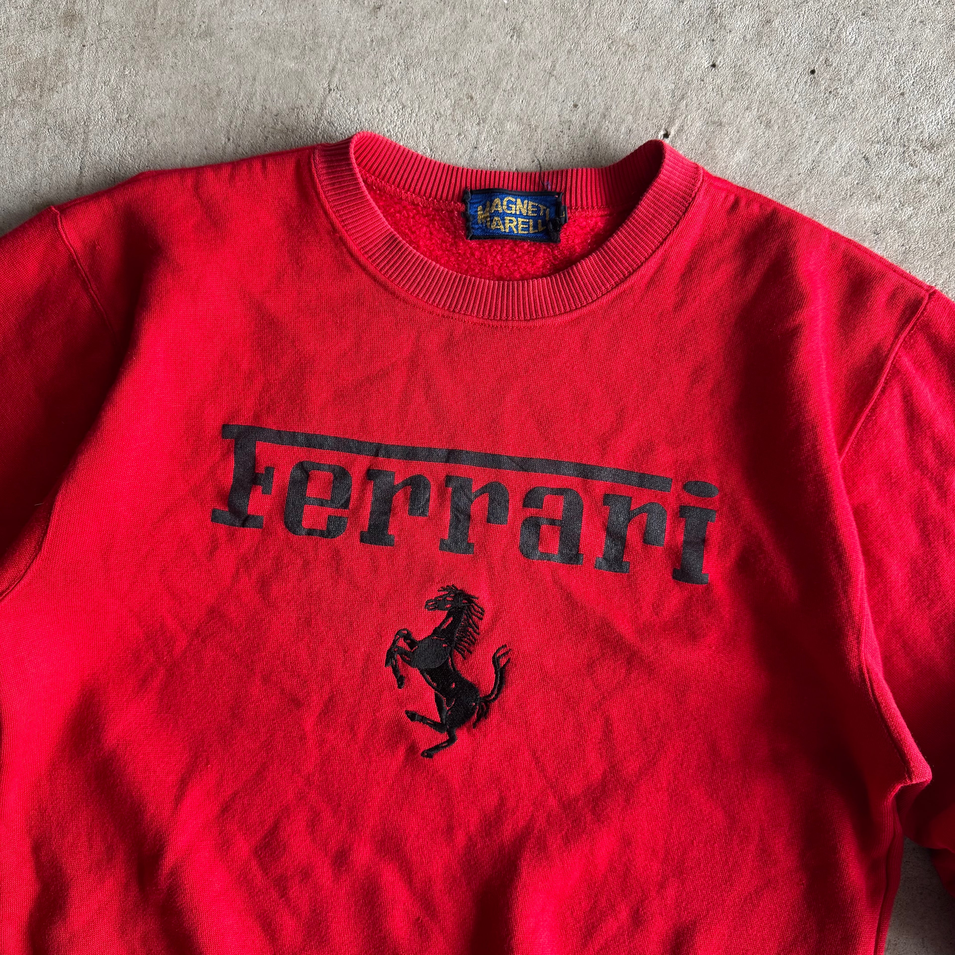 90s Ferrari Magneti Marelli Racing Red Pullover Sweater (M)