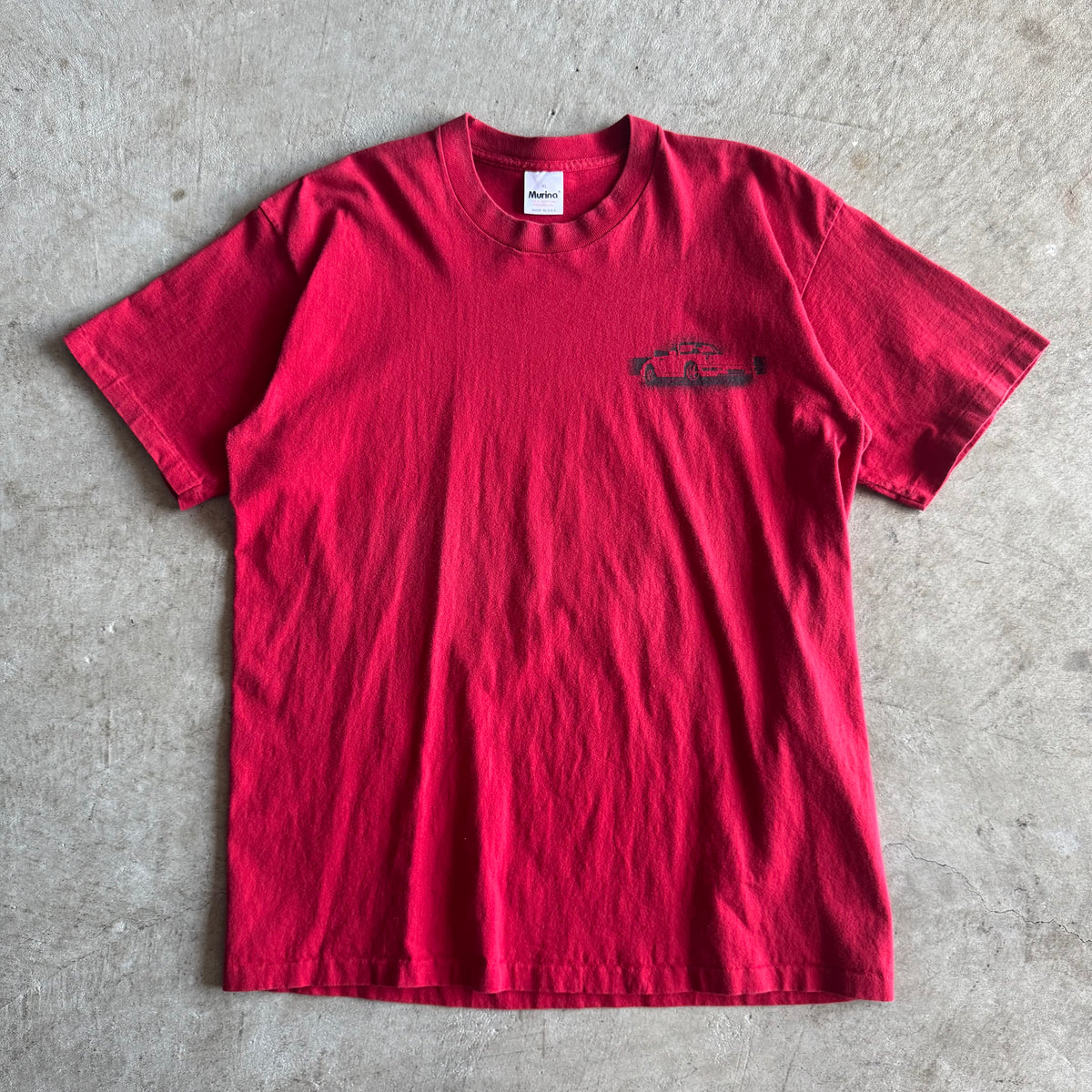 90s Porsche 911 Carrera 2 Red T Shirt (XL)