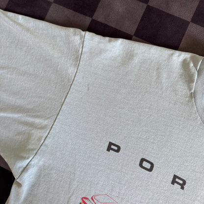 Vintage 90s Porsche 911 930 Slantnose Teal T Shirt XL
