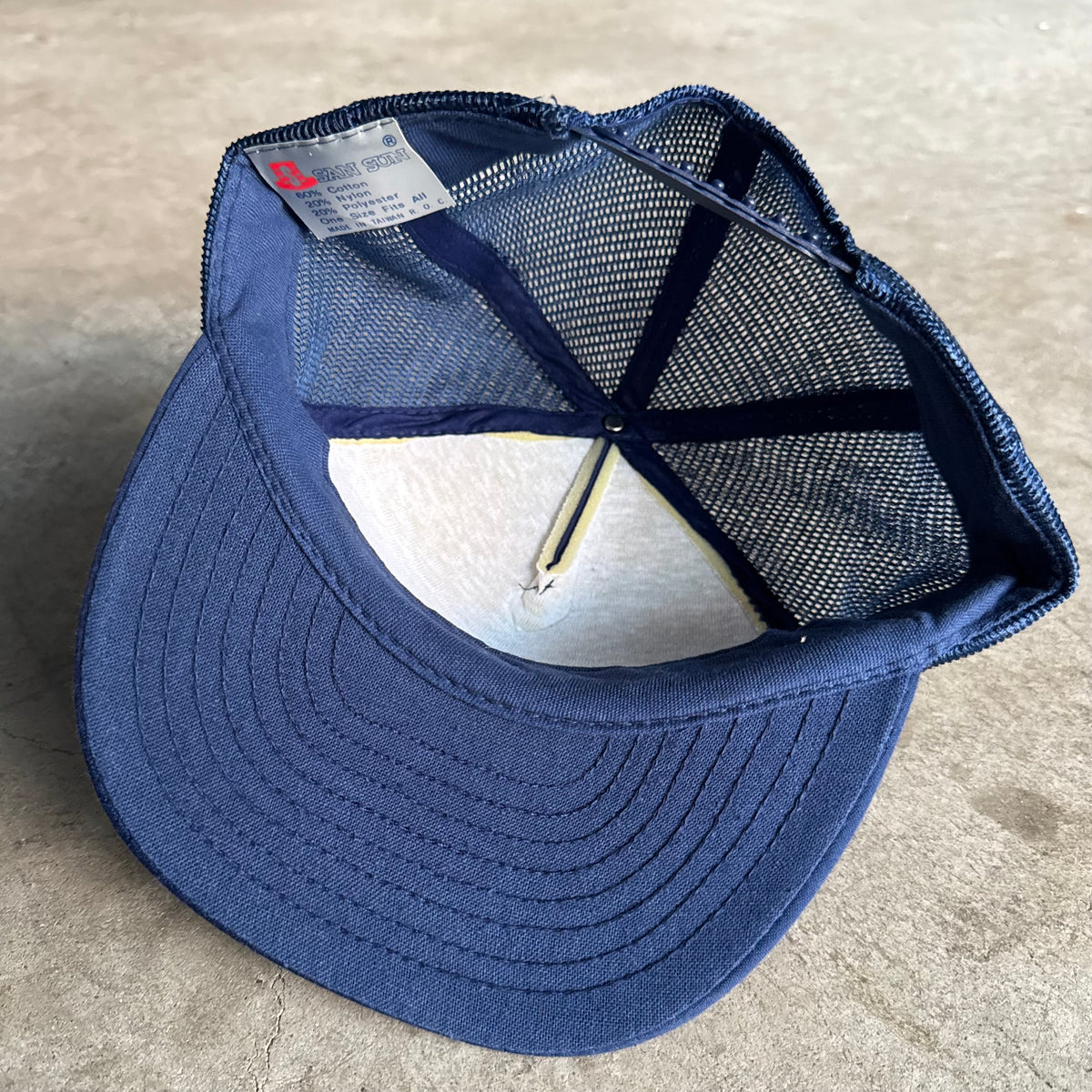 80s John Hicks Porsche + Audi Navy Mesh Adjustable Trucker Hat
