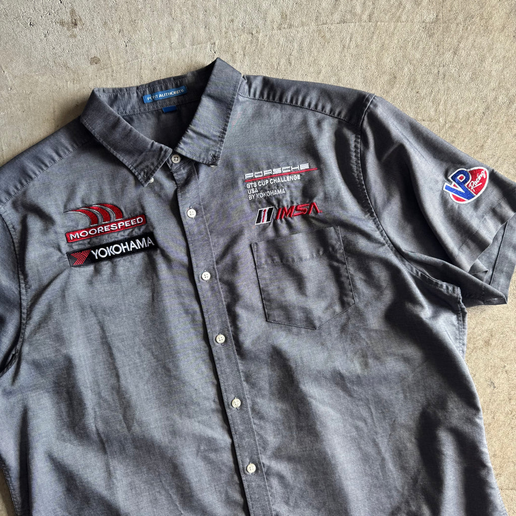 Porsche Yokohama GT3 Cup Racing Grey Button Up Shirt (XL)