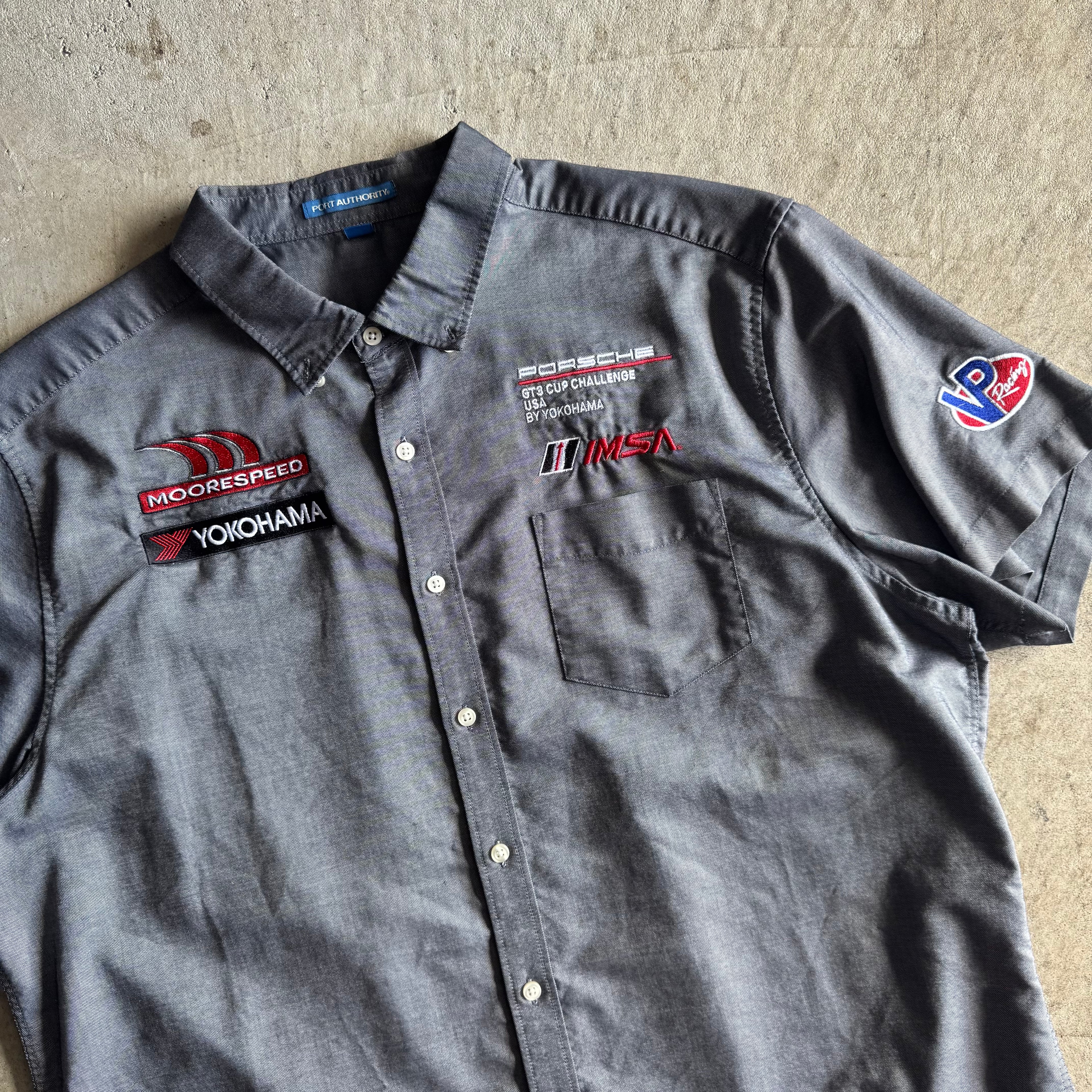 Porsche Yokohama GT3 Cup Racing Grey Button Up Shirt (XL)