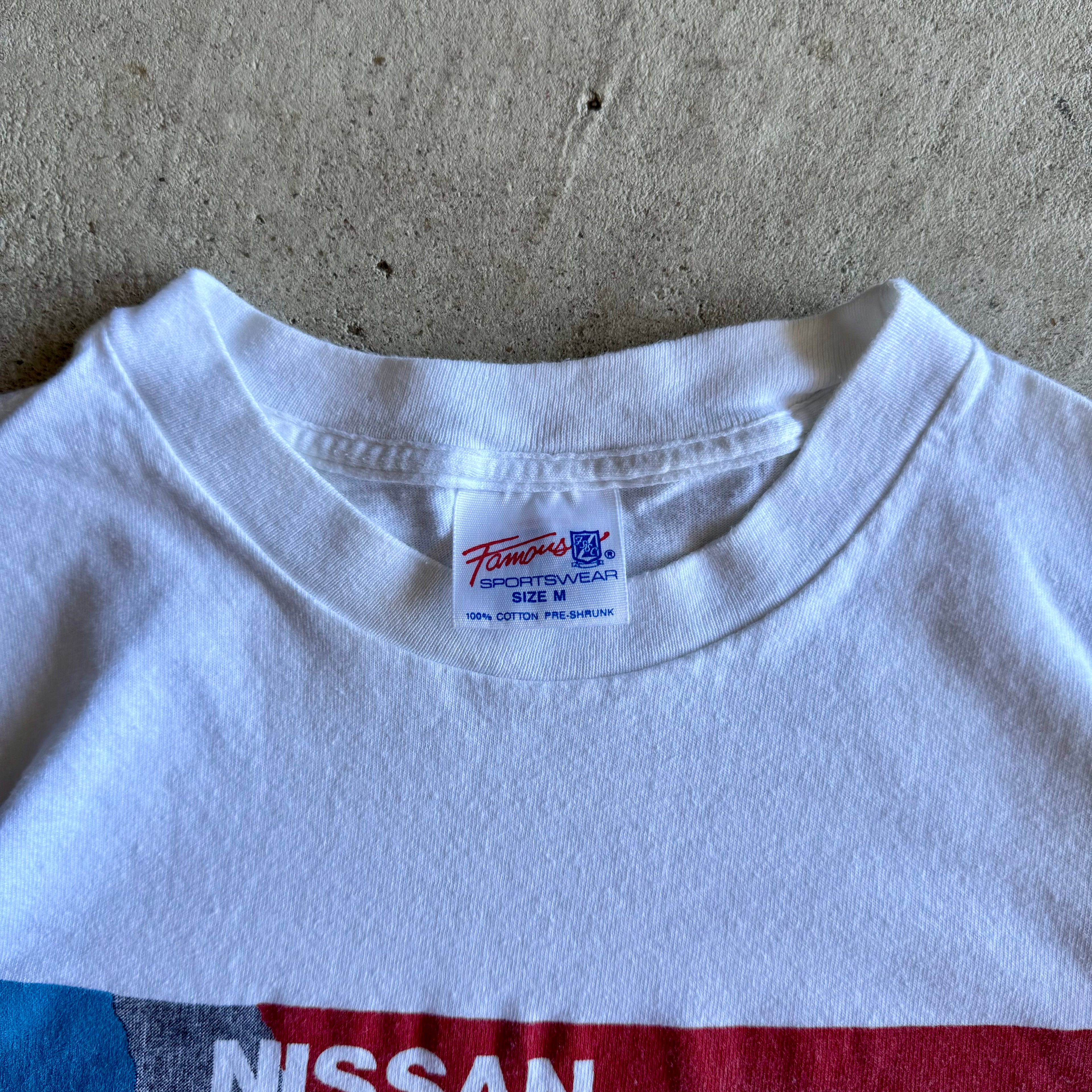Vintage 1990 Nissan Grand Prix of Ohio GTP White Cropped T Shirt Size Medium