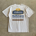 90s Porsche Rothmans Racing Distressed White T Shirt (M)