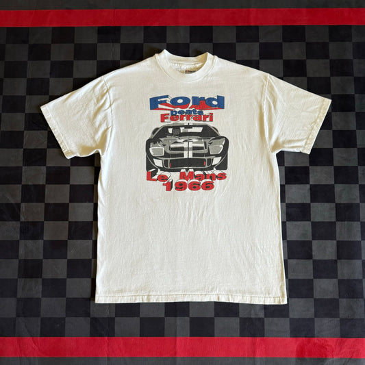 Ford Beats Ferrari Le Mans 1966 T Shirt Large