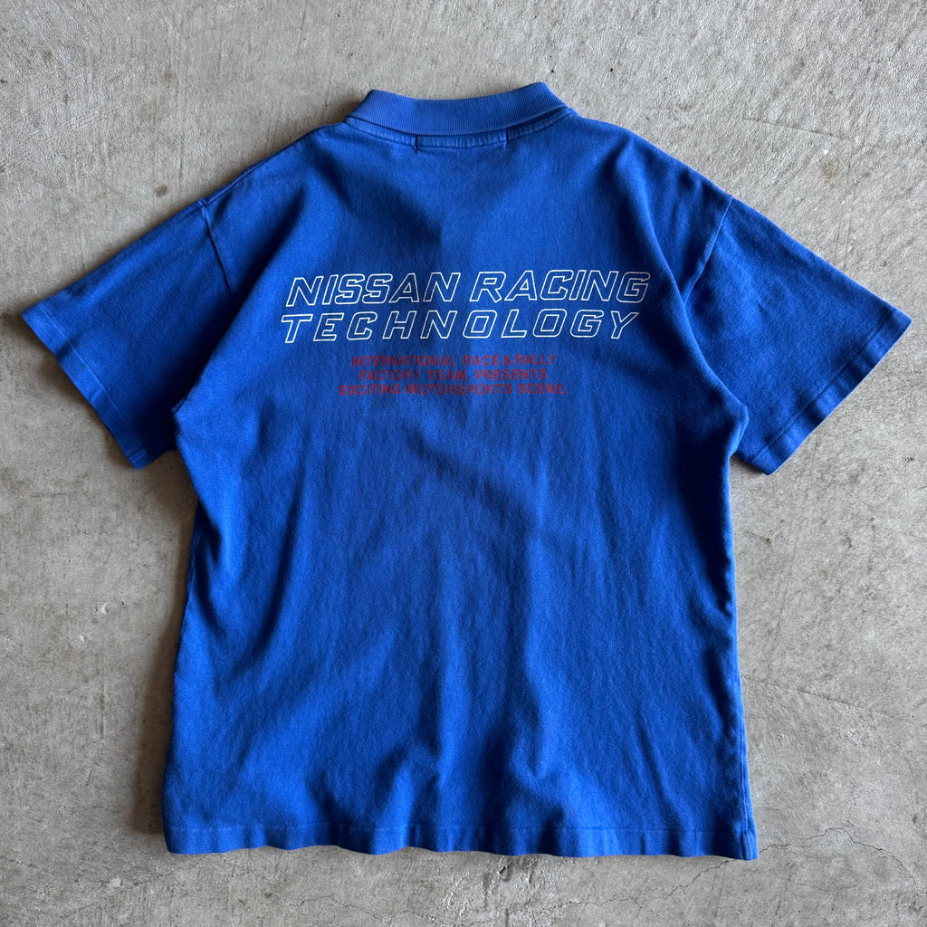 90s Nisan Nismo Racing Blue Polo Shirt (L)