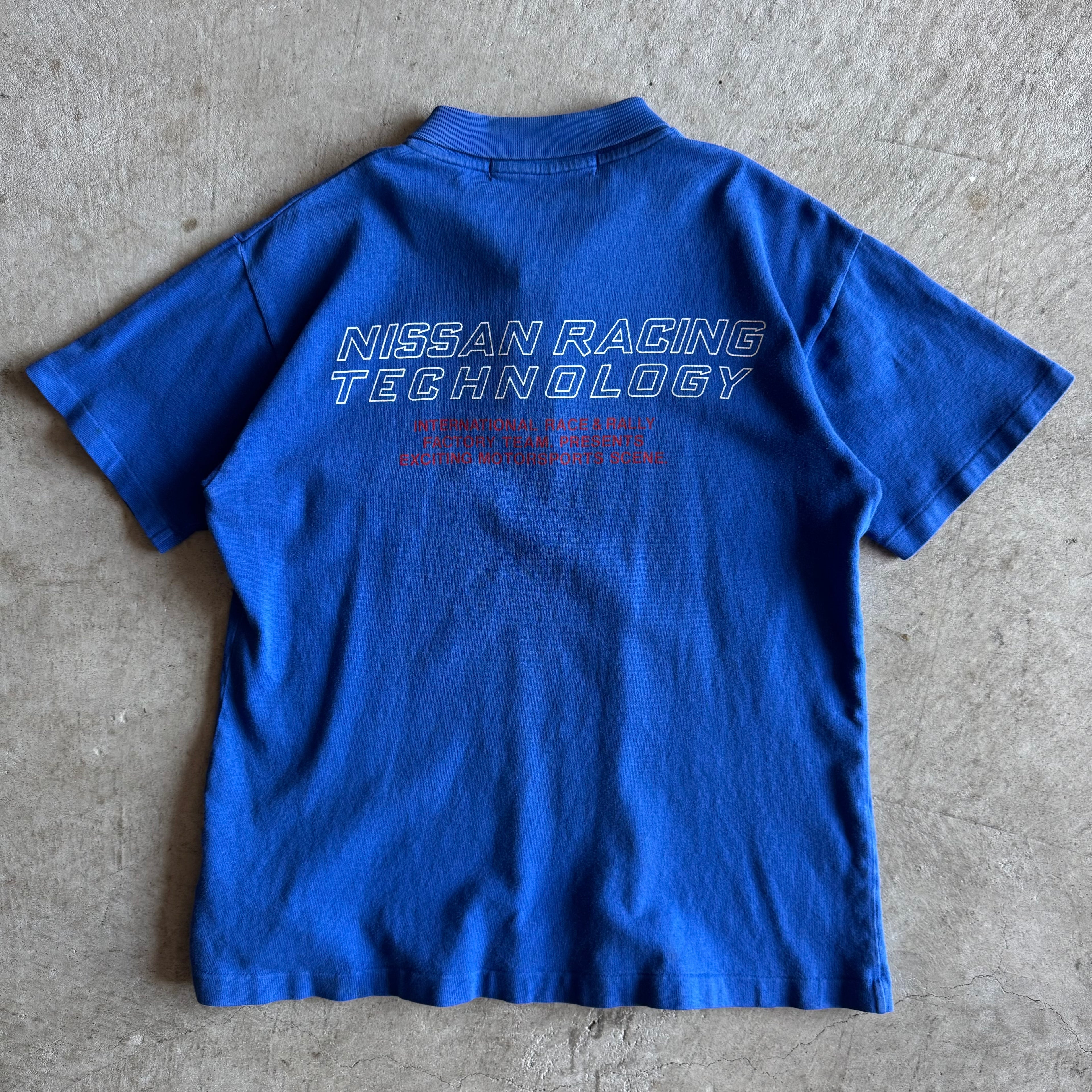 90s Nisan Nismo Racing Blue Polo Shirt (L)
