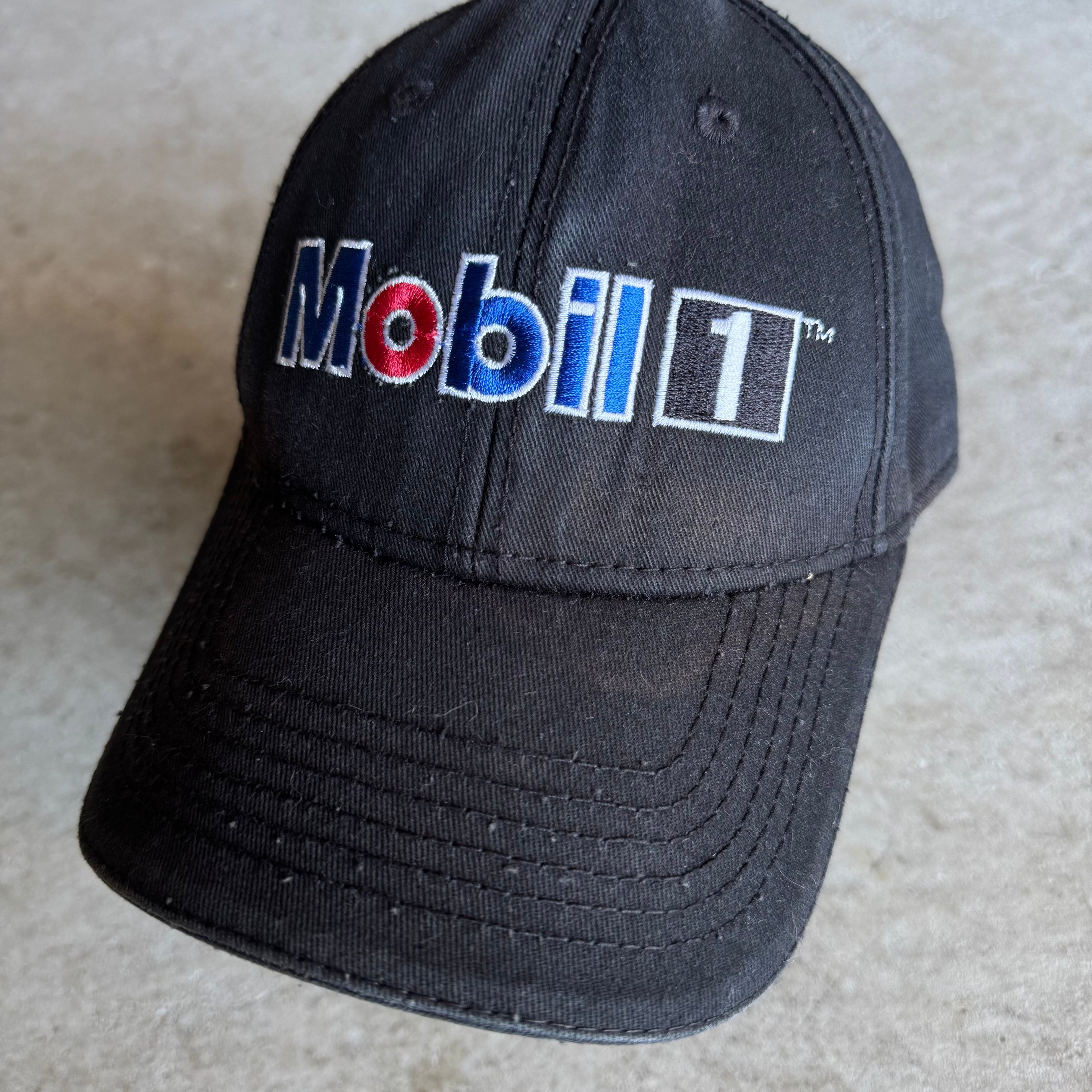 Vintage 90s Mobil 1 Factory Fill Dad Cap Hat
