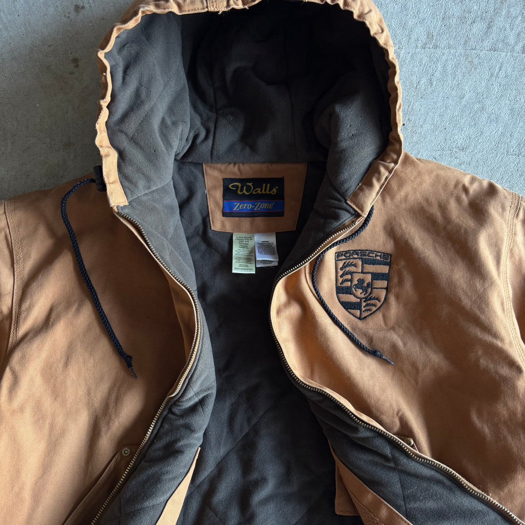 90s Porsche Wallis Brown Workwear Jacket (XL)