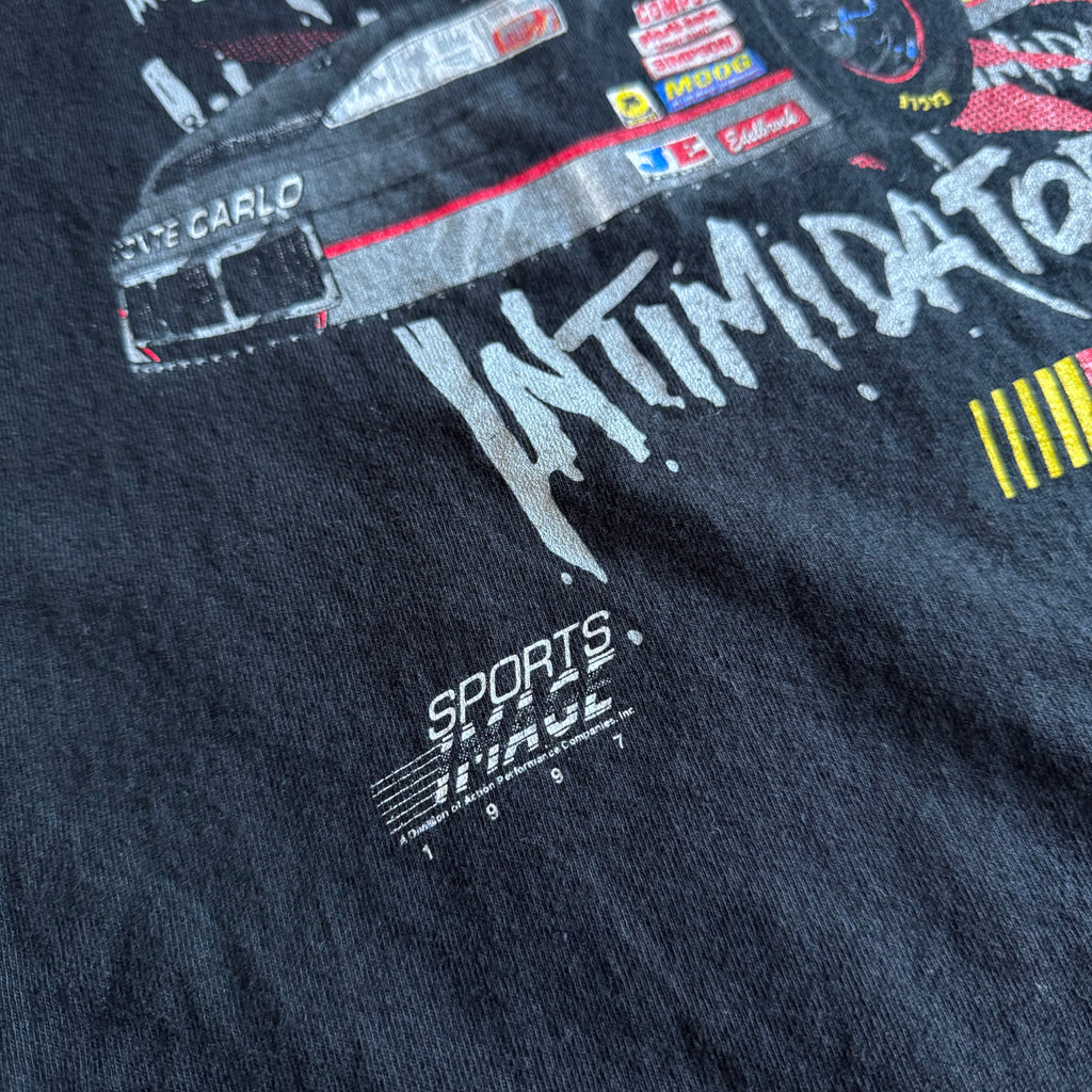 90s Dale Earnhardt Intimidator NASCAR Black T Shirt (XL)