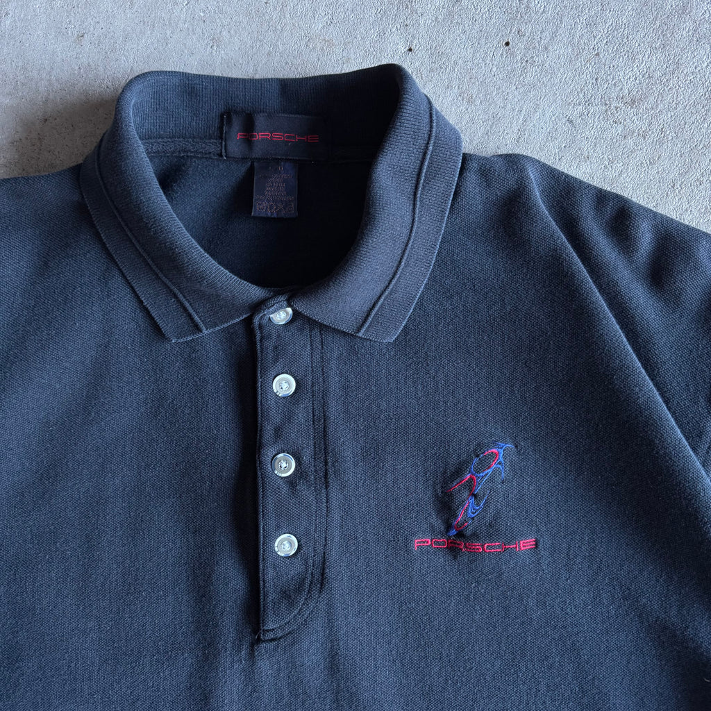 90s Porsche Selection GT1 Black Polo Shirt (L)