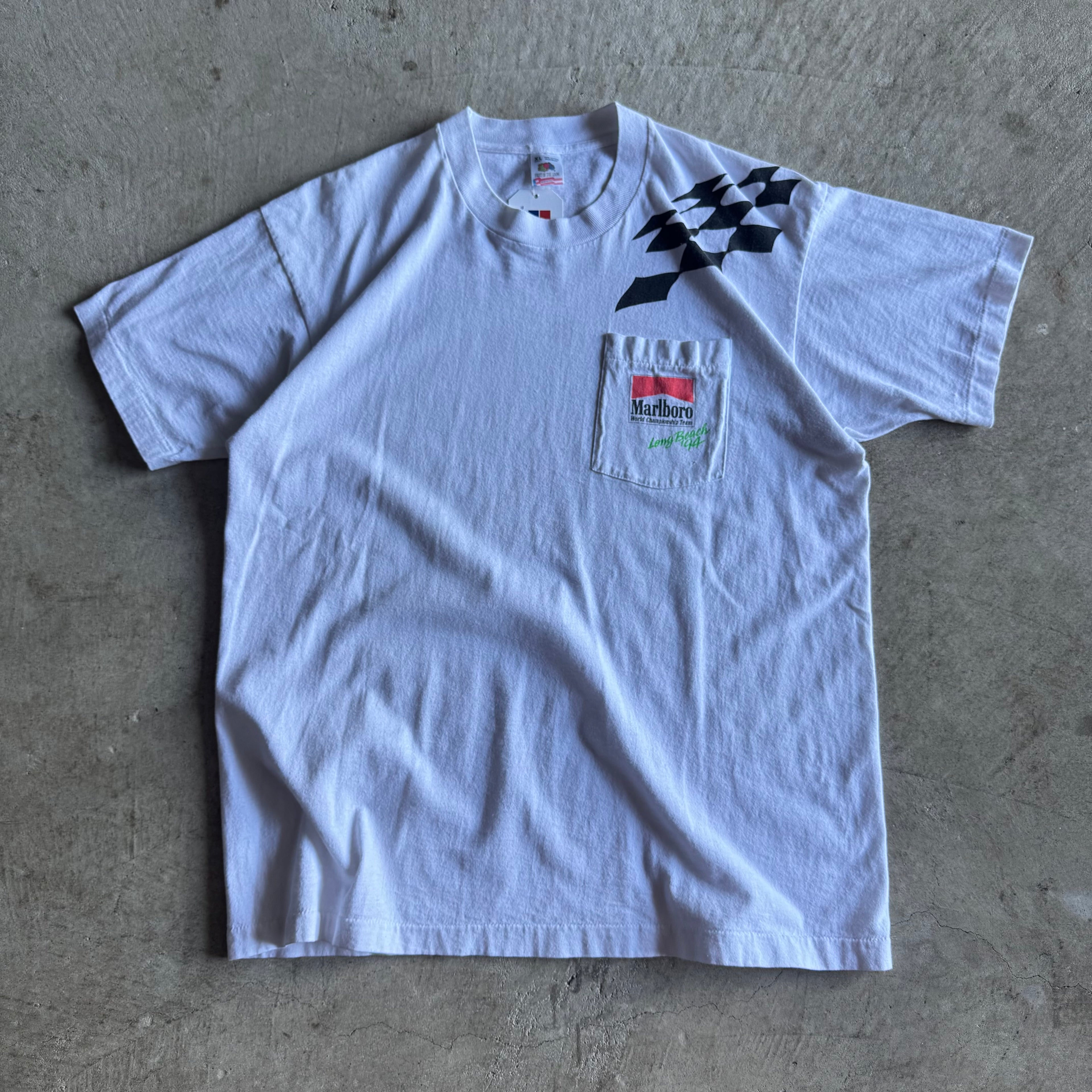 Vintage 90s 1994 Marlboro World Championship Long Beach White T Shirt Size XL