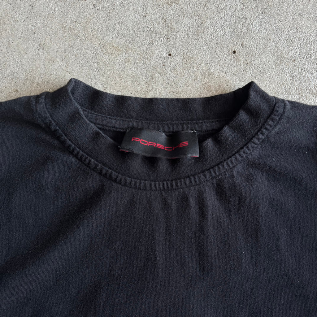 90s Porsche Selection Spellout Black T Shirt (XL)