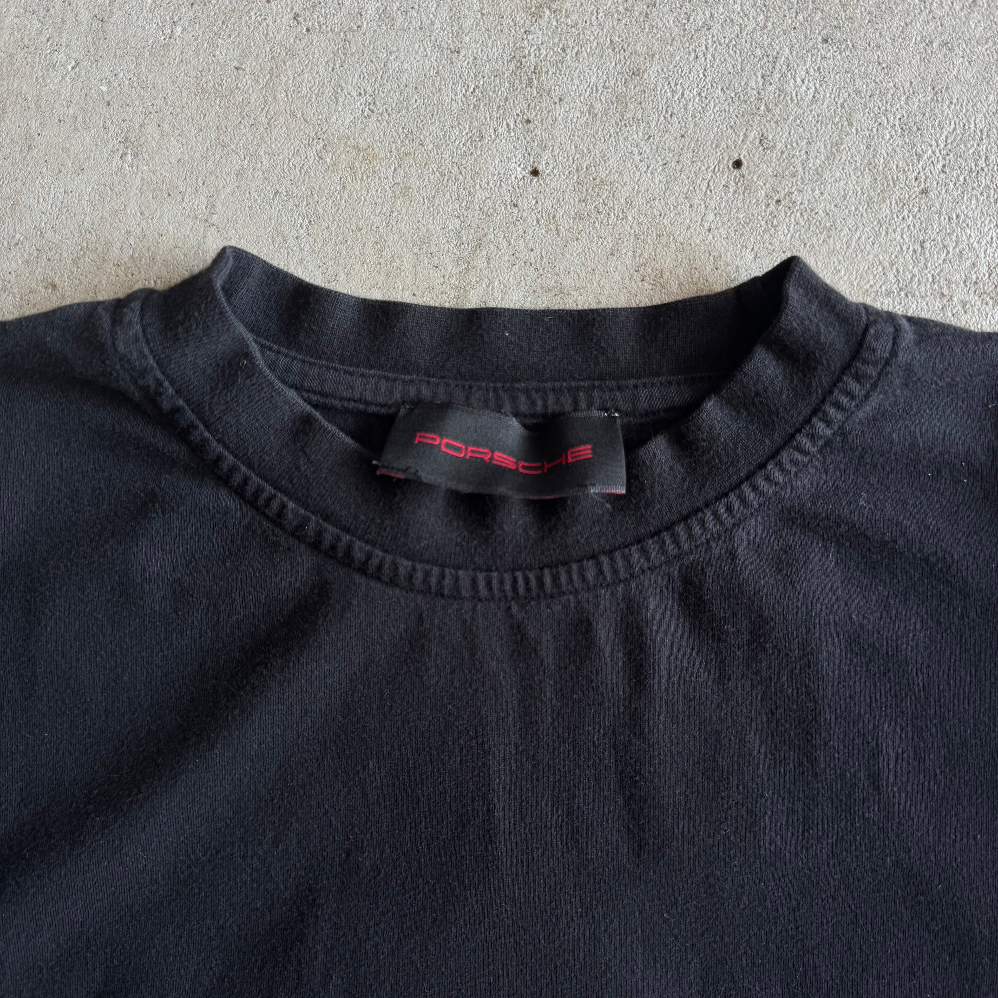90s Porsche Selection Spellout Black T Shirt (XL)