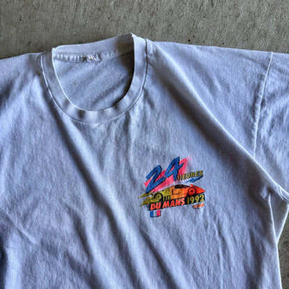 Vintage 1992 24 Heures du Mans White T Shirt Size Medium