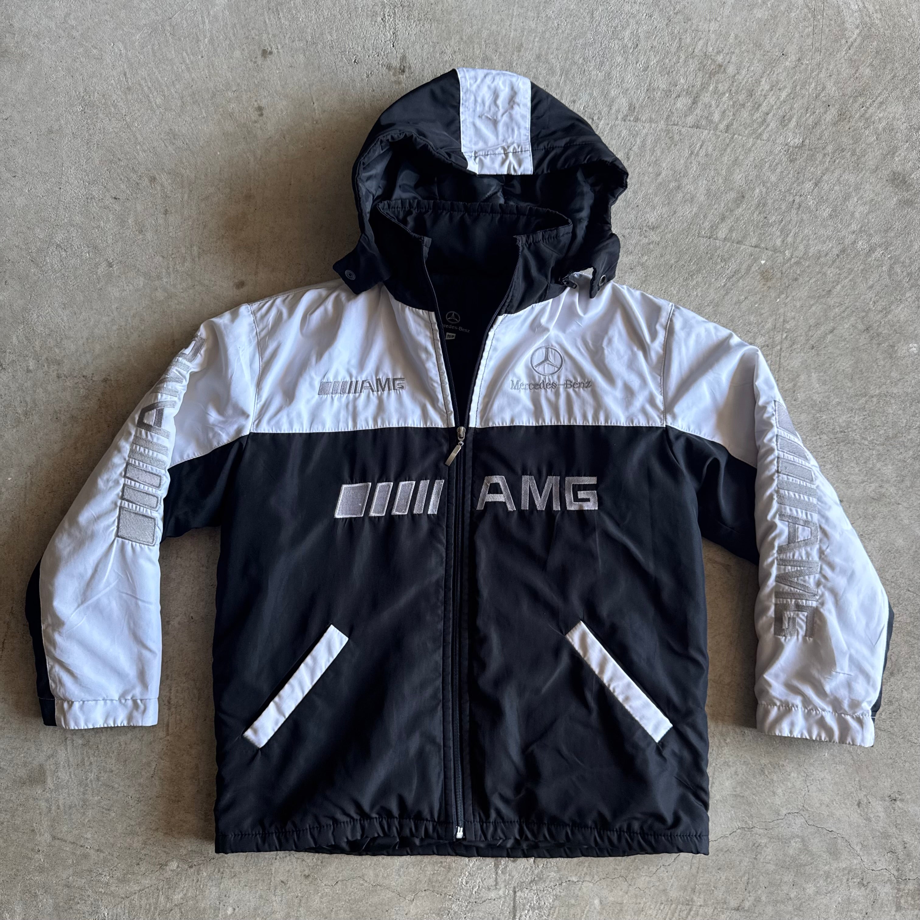 90s Mercedes AMG D2 Black White Jacket (S)