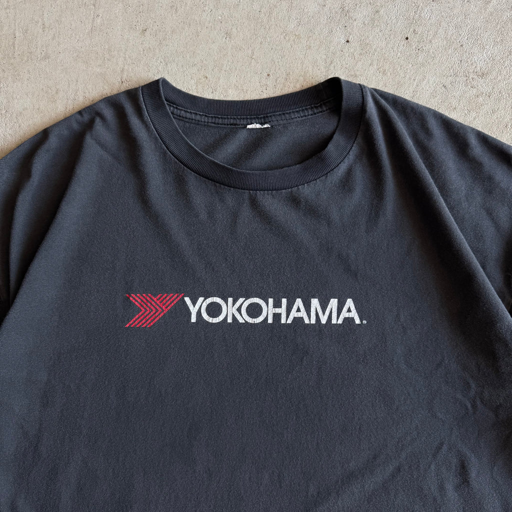 90s Yokohama Tires Speedo Porsche Pre-Runner Black T Shirt (XL)
